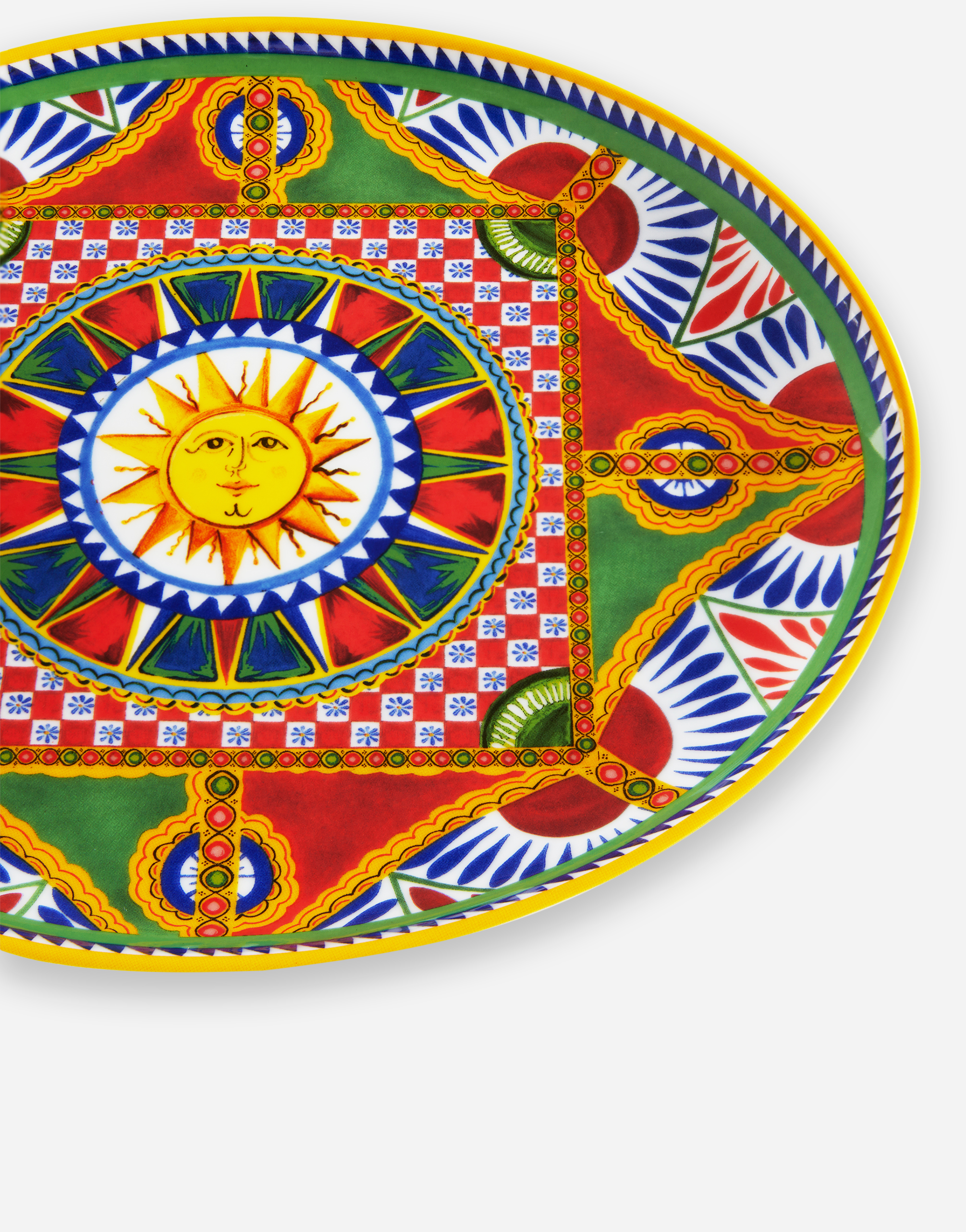 Shop Dolce & Gabbana Porcelain Platter In Multicolor