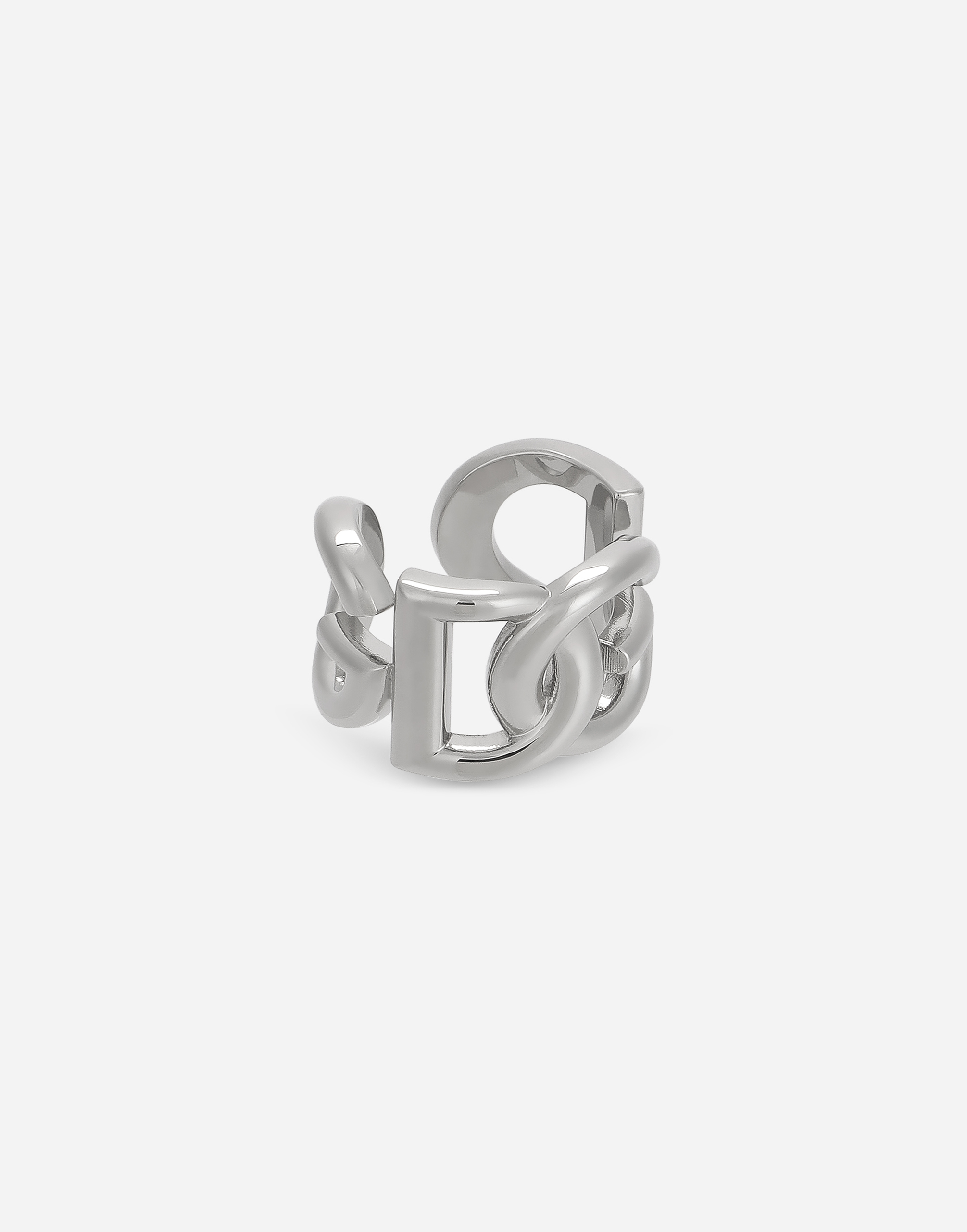 Shop Dolce & Gabbana Dg Logo Ring In Silver