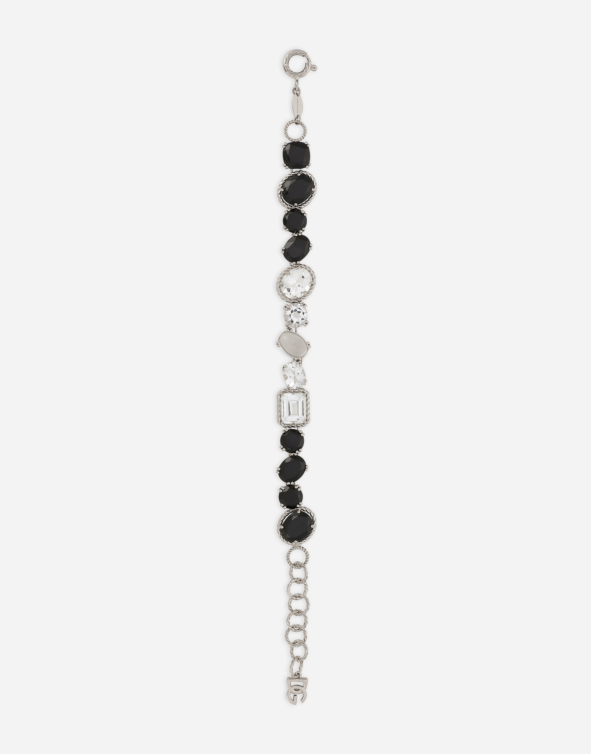 Dolce & Gabbana Anna Bracelet In White Gold 18kt With Spinel And Topazes In Weiss
