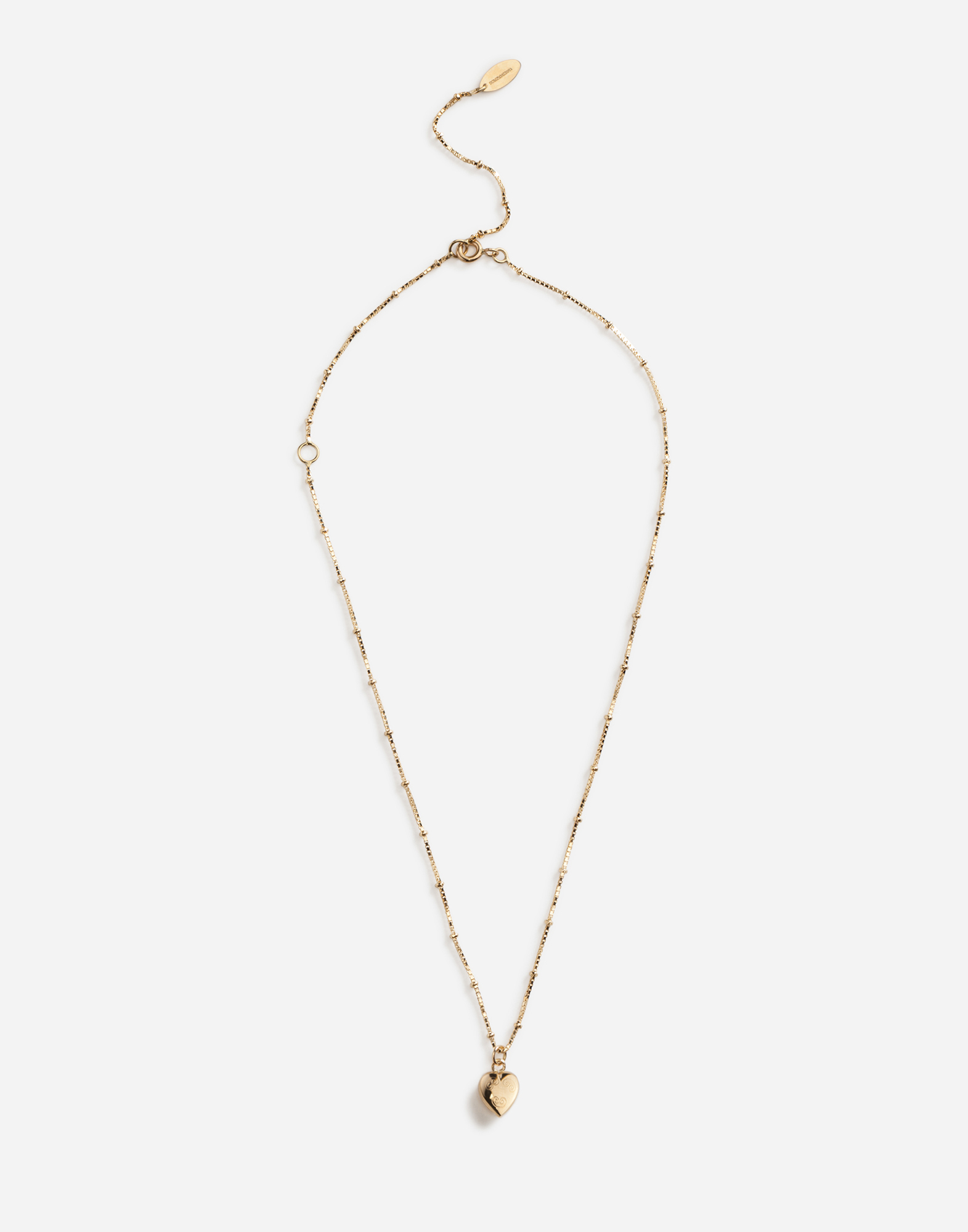 Dolce & Gabbana Necklace With Heart Charm In Gold