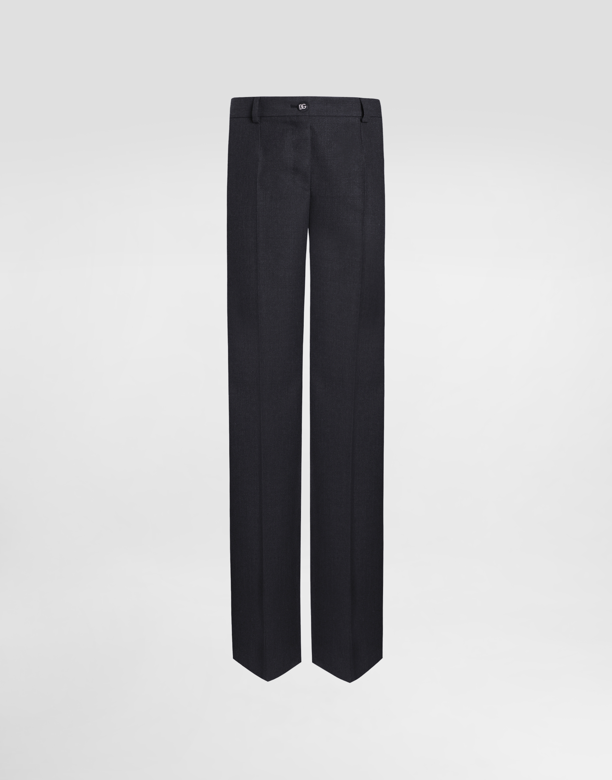 Dolce & Gabbana Flared Woolen Pants - Woman Pants And Shorts Gray 52