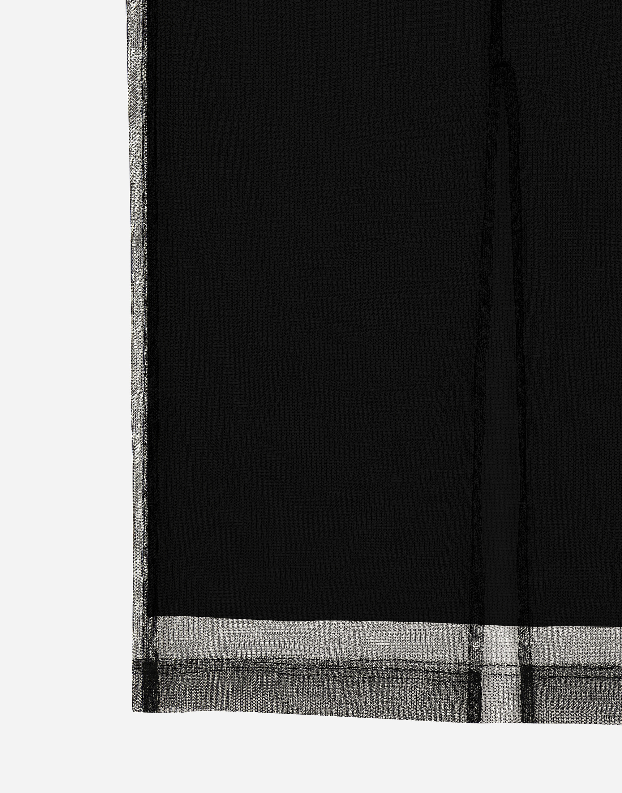Tulle pencil skirt with slit