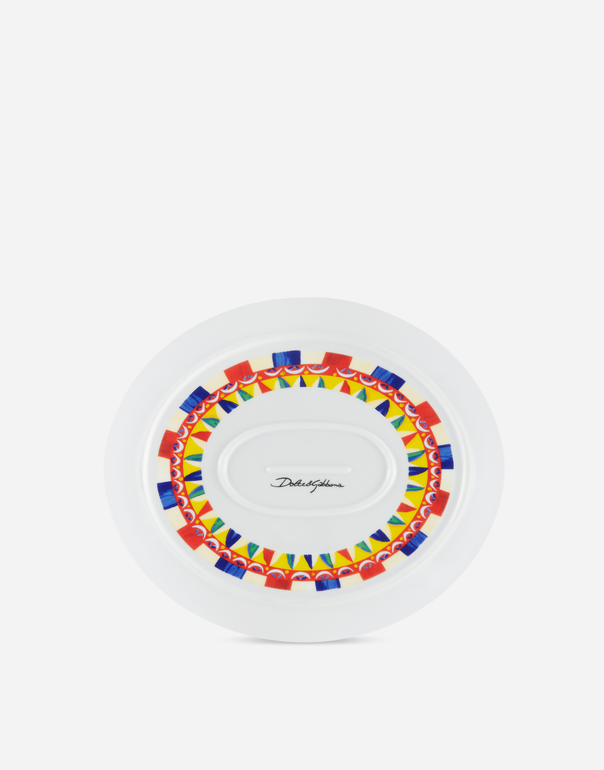 Shop Dolce & Gabbana Porcelain Platter In Multicolor