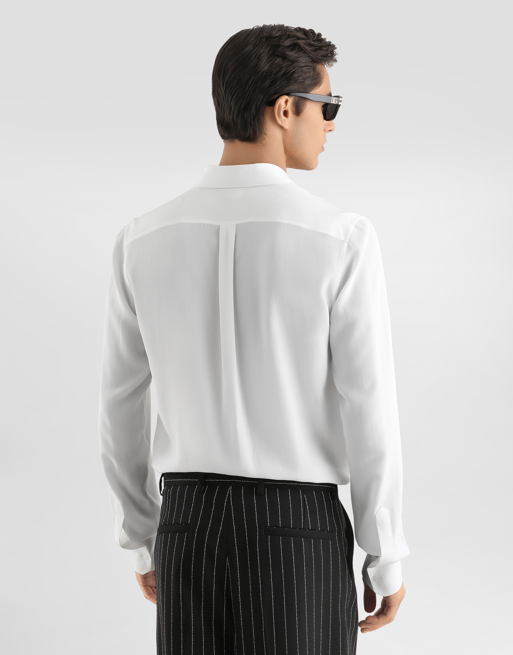 Silk crêpe de chine martini shirt