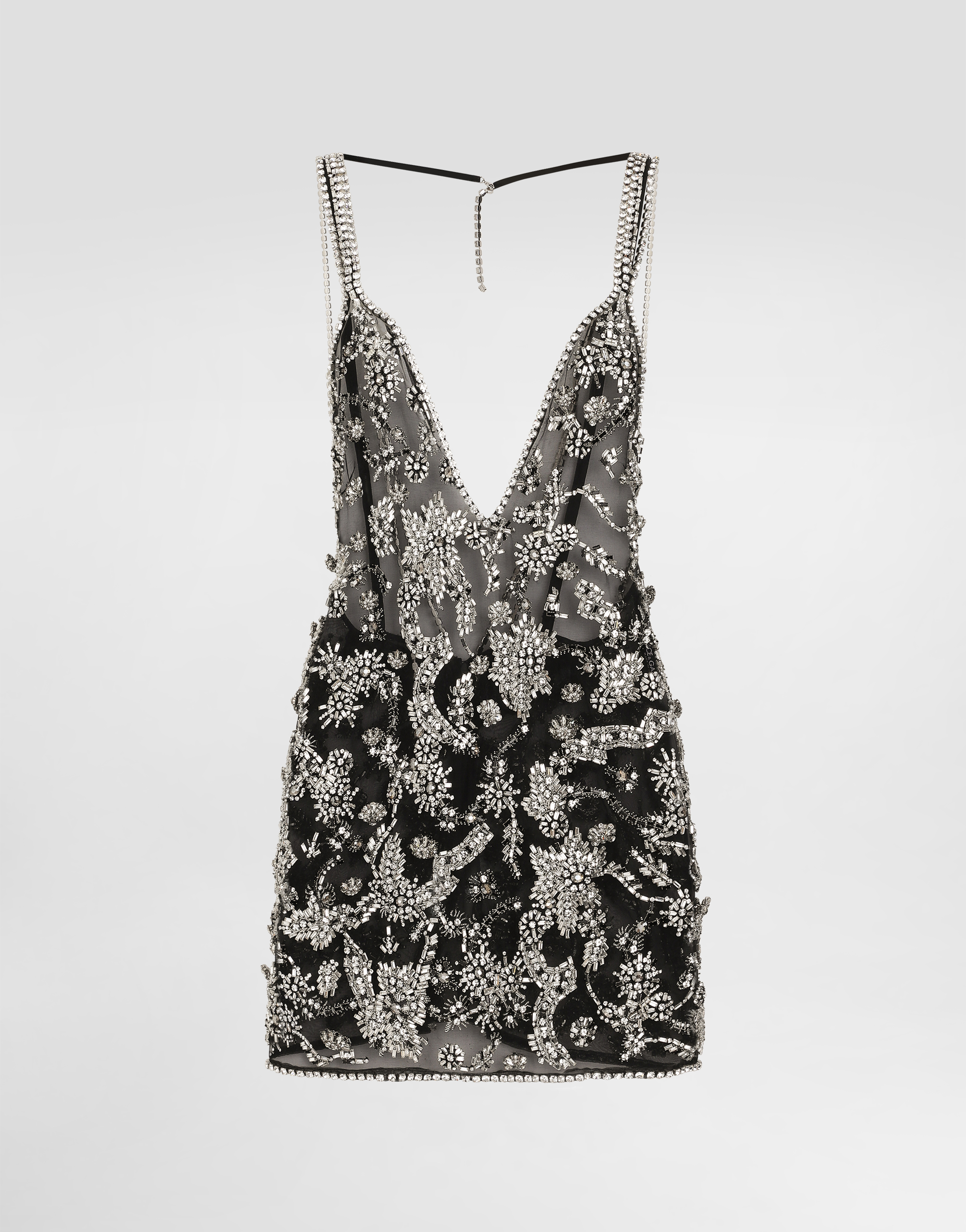 Short embroidered tulle dress
