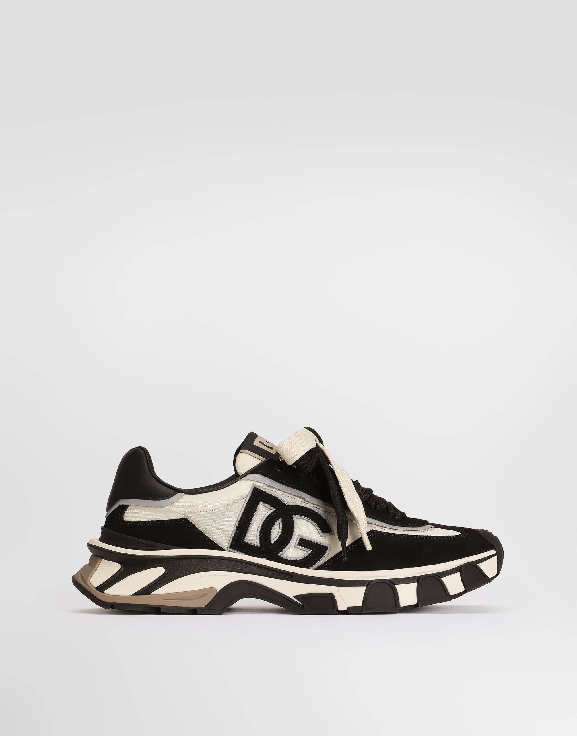 DG country road nylon and leather sneakers in White for Men