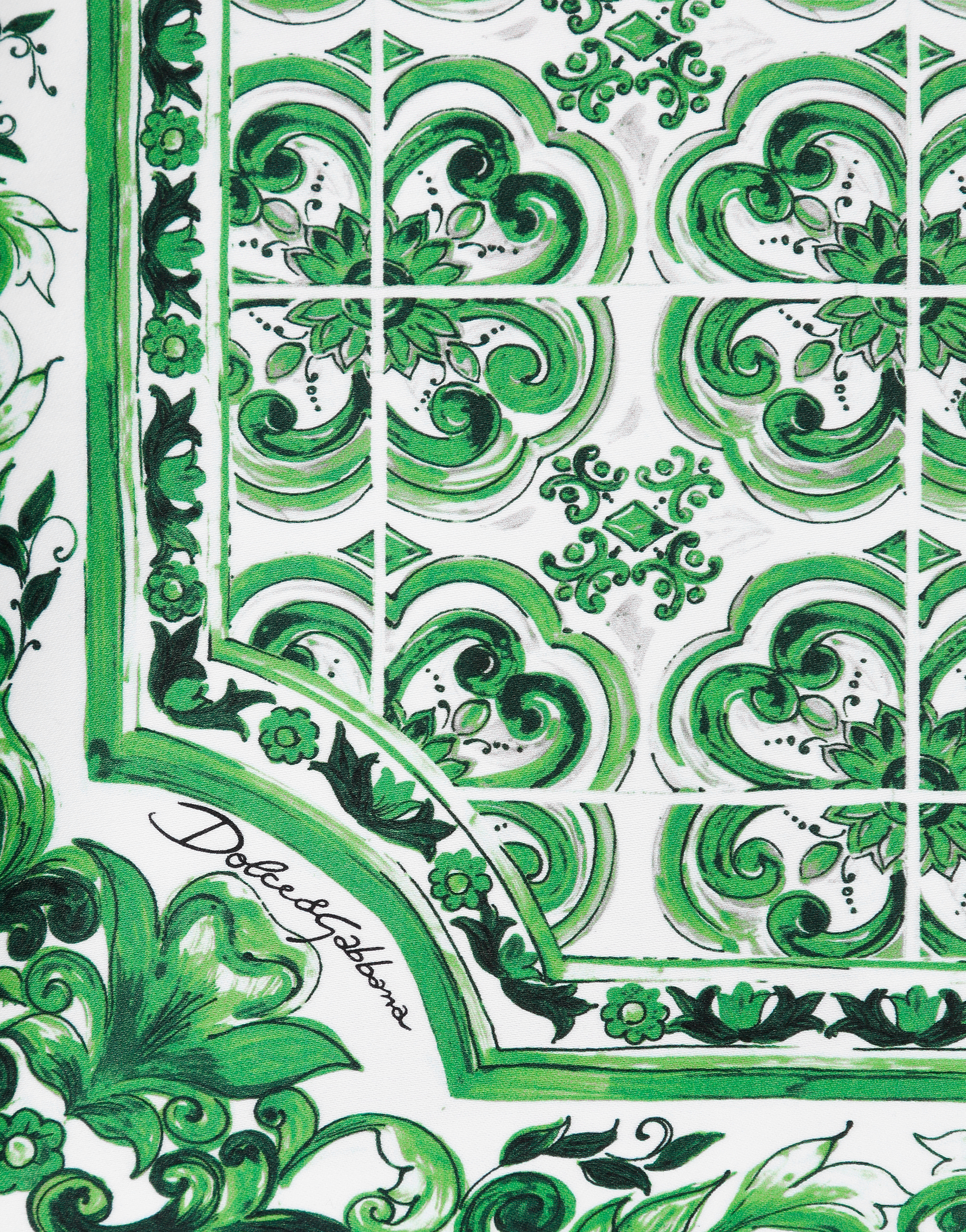 Dolce & Gabbana Mediterraneo-print Decorative Cushion (45cm X 45cm) In Green