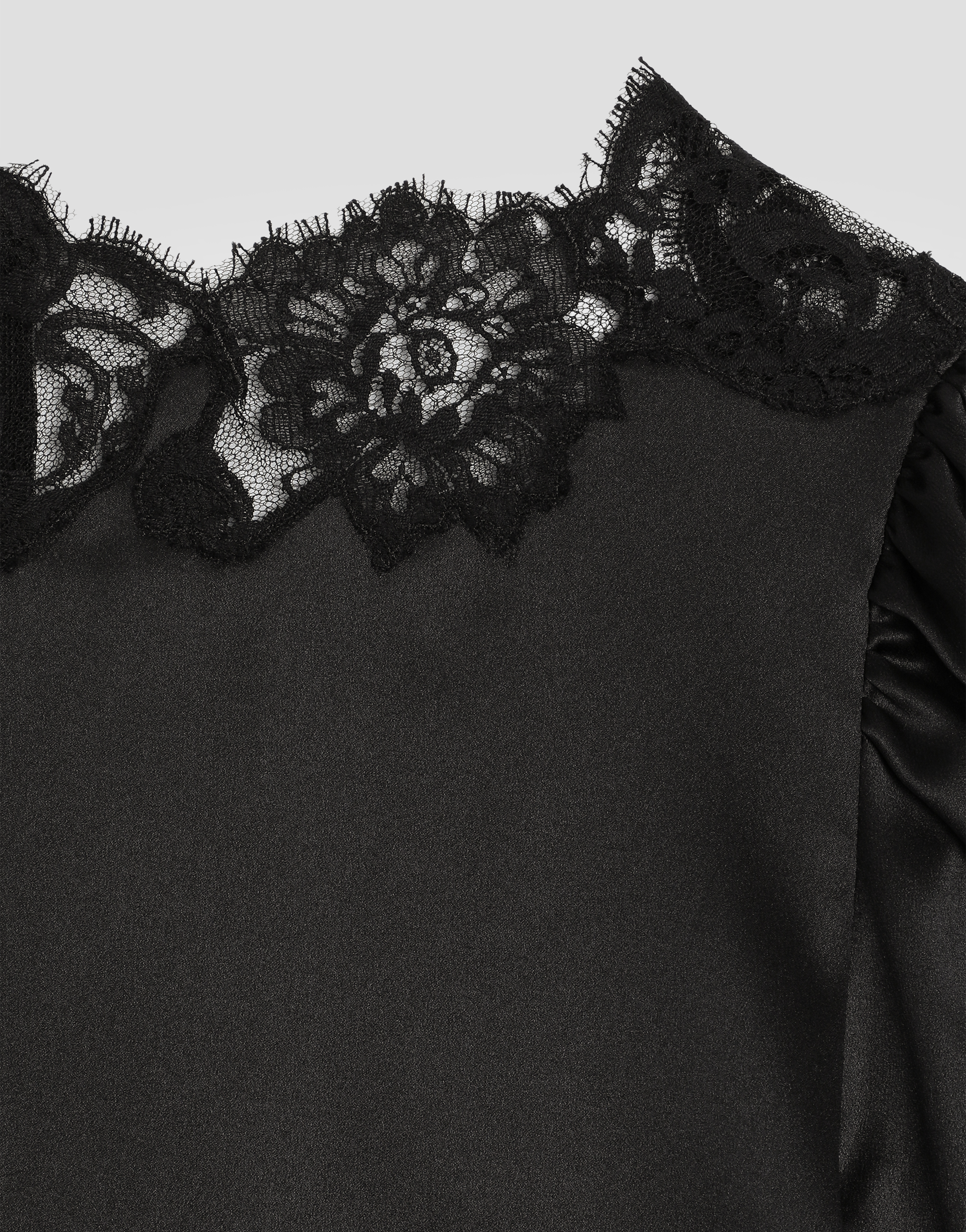 Dolce & Gabbana Stretch Satin Blouse In Black