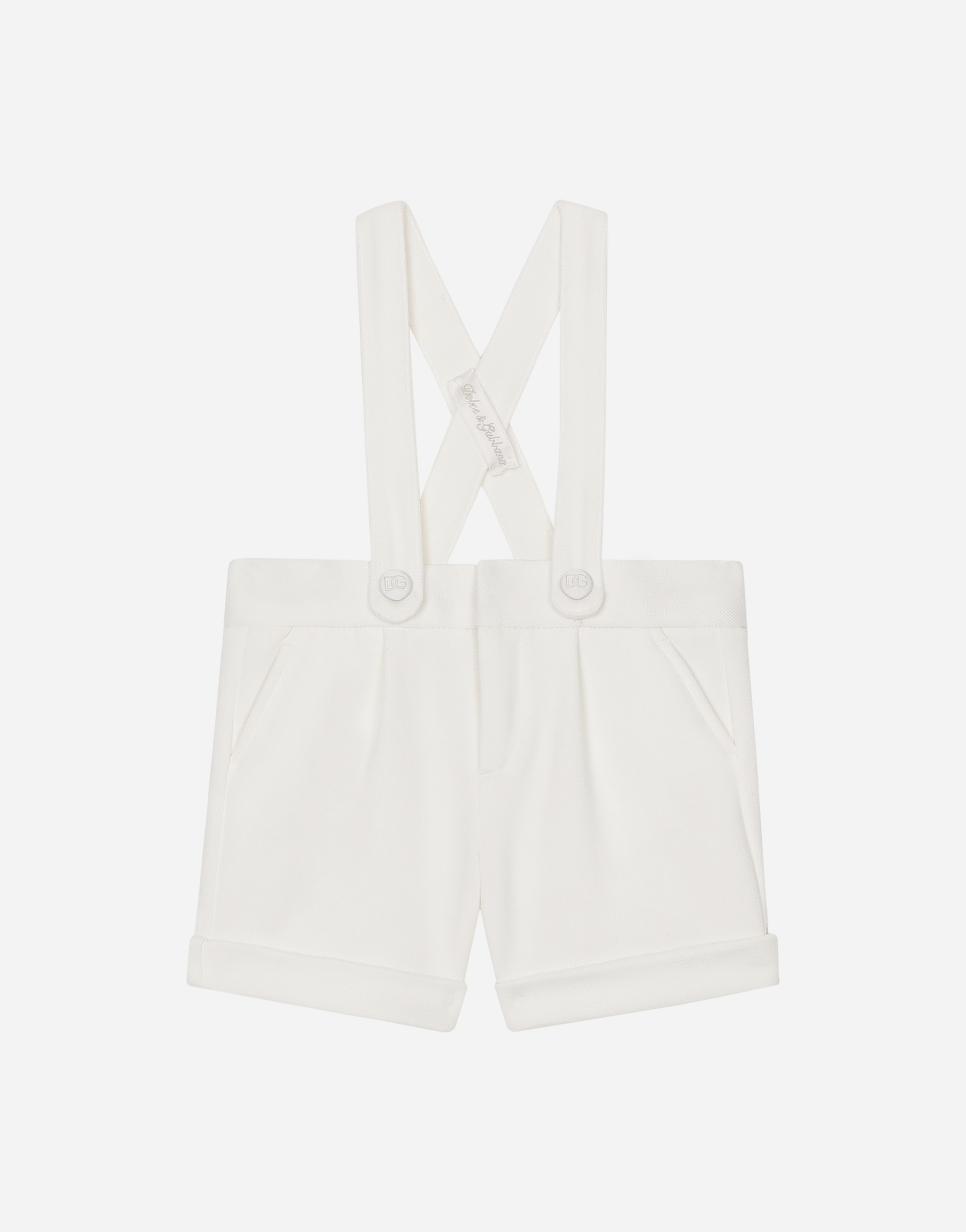 DOLCE & GABBANA TEXTURED JERSEY DUNGAREES