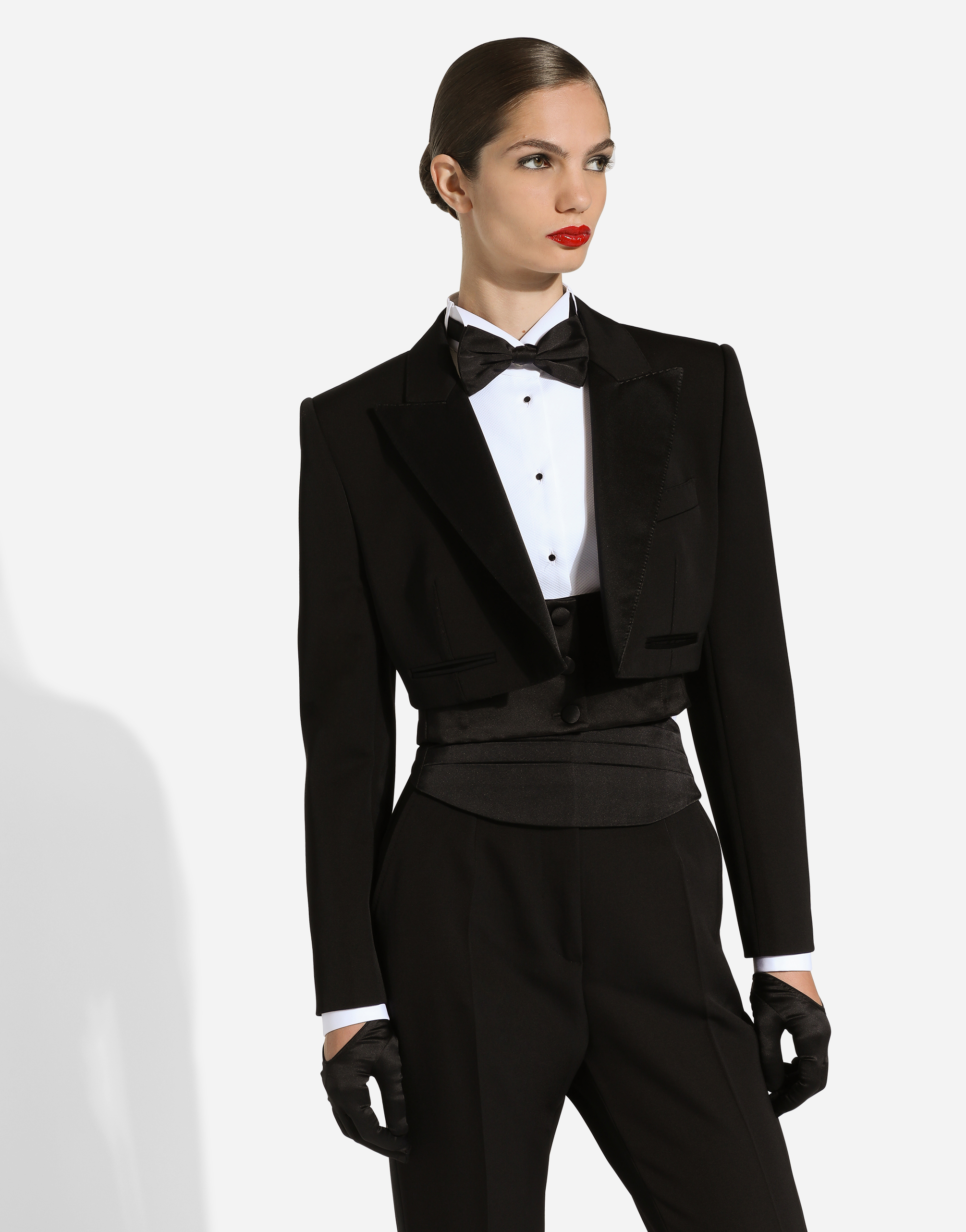 Wool gabardine Spencer tuxedo jacket