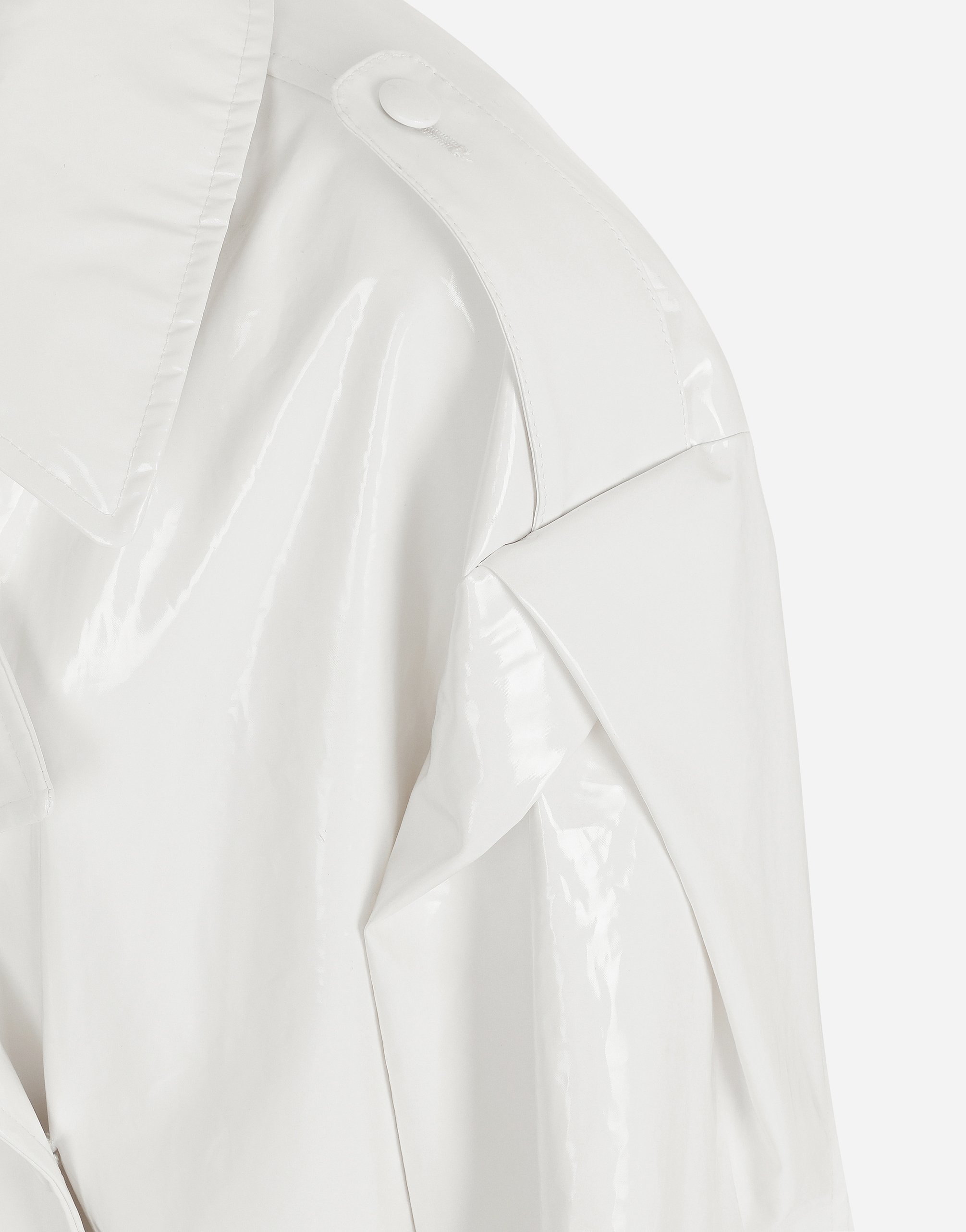 Coated cotton trench coat