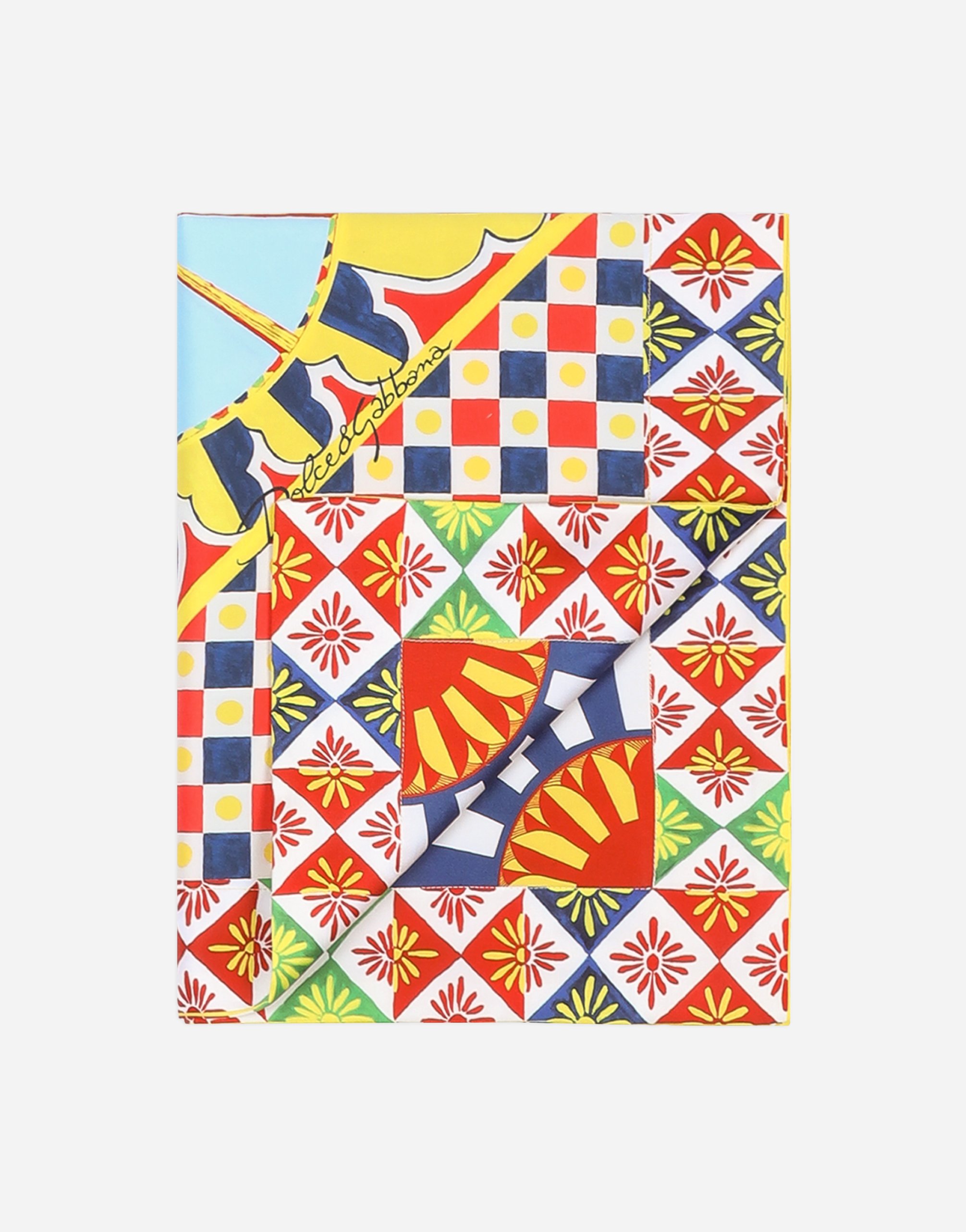 Dolce & Gabbana Set 2 Cotton Sateen Pillowcases In Multi