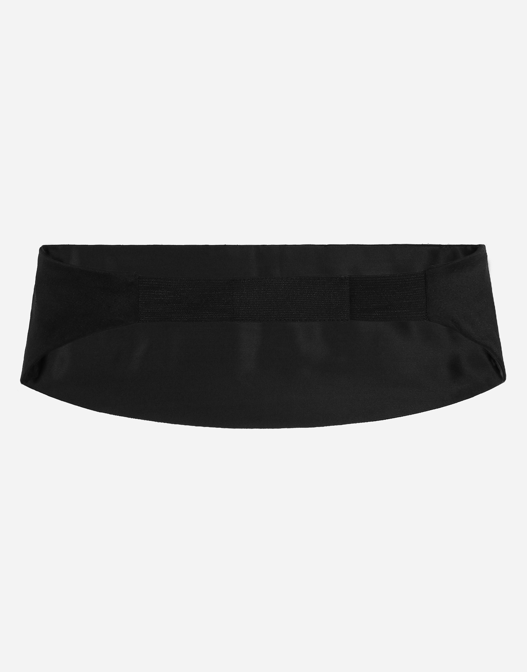 Dolce & Gabbana Folded-design Silk Belt In Black