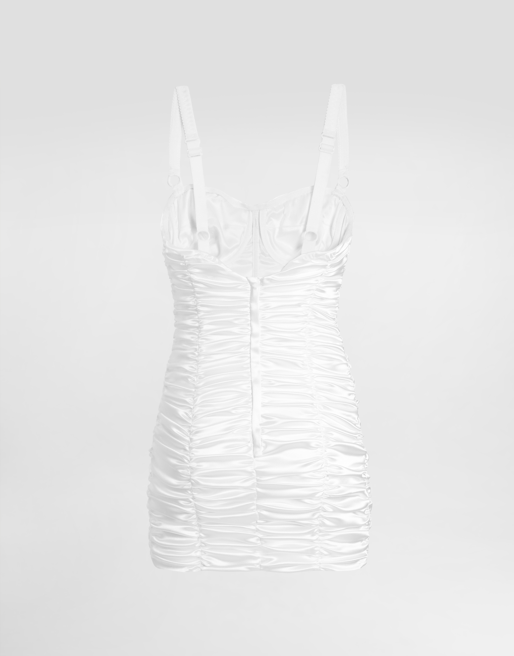 Dolce & Gabbana Knee Length Dress Adjustable Straps In White