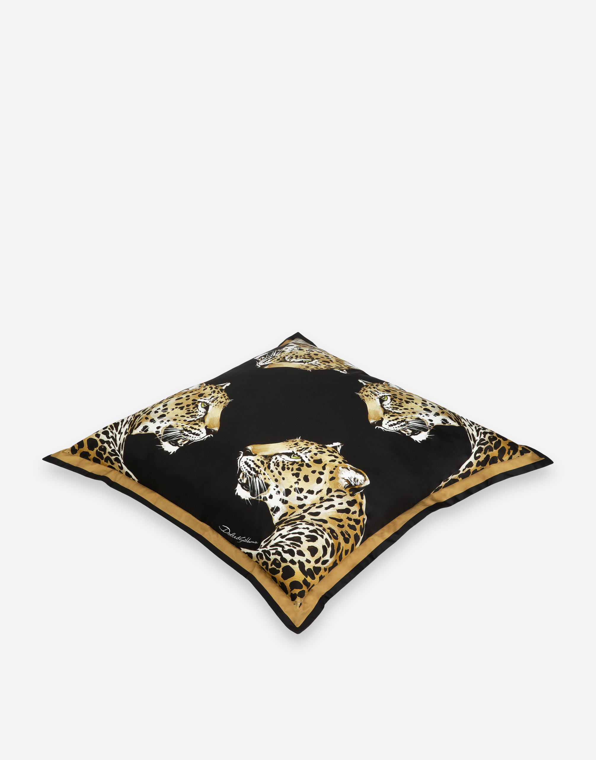 Dolce & Gabbana Duchesse Cotton Cushion Large In Multicolor