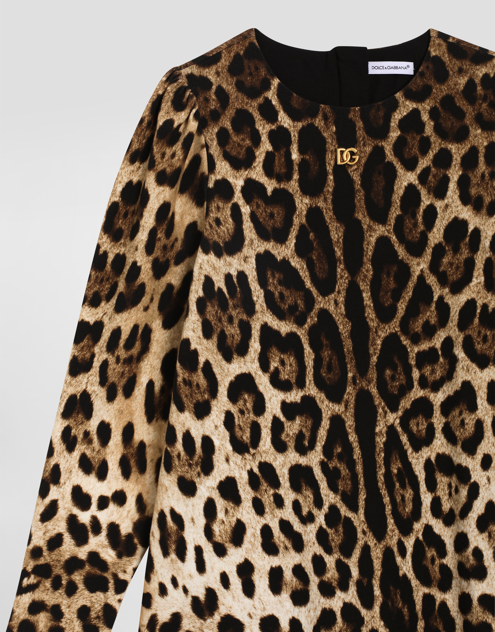  Dolce & Gabbana Leopard-print Interlock Dress - Frau Kleider Animalprint 6 Years 