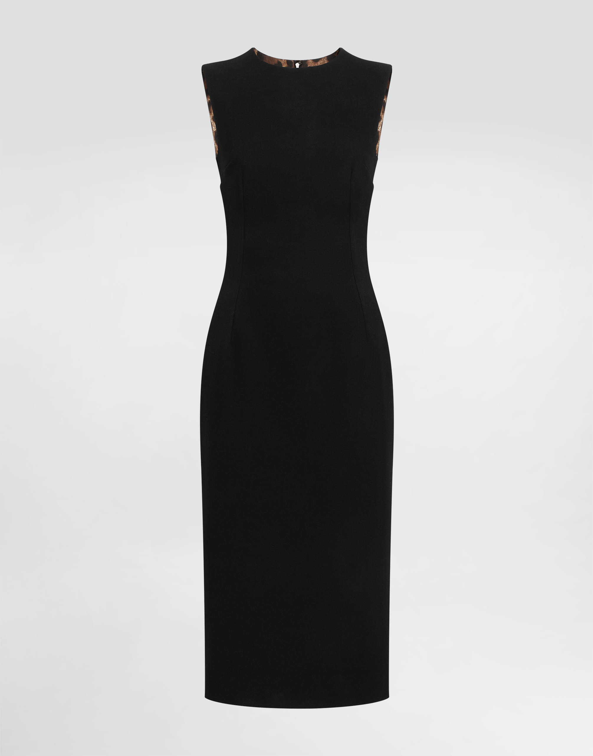 Dolce & Gabbana Wool Calf-length Sheath Dress In Black