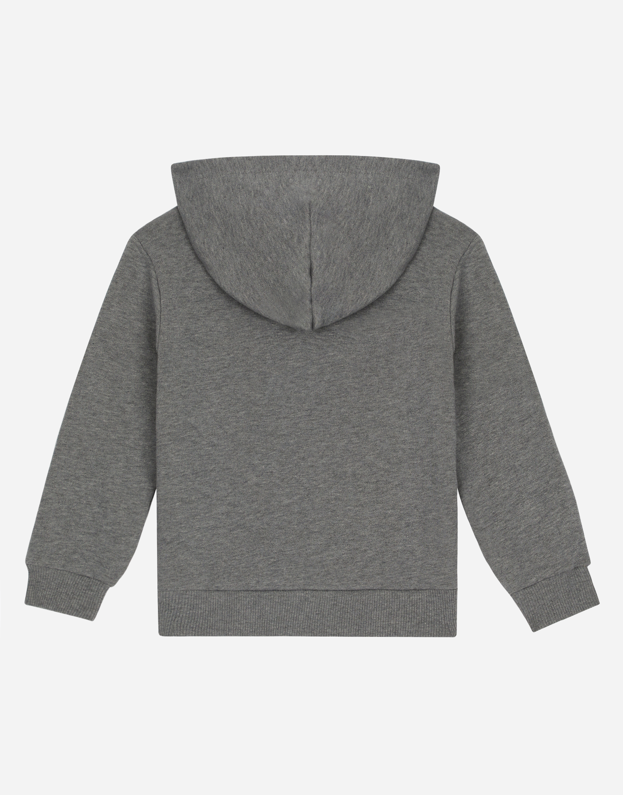 Dolce & Gabbana Zip-up Hoodie With Logo Tag In Grey