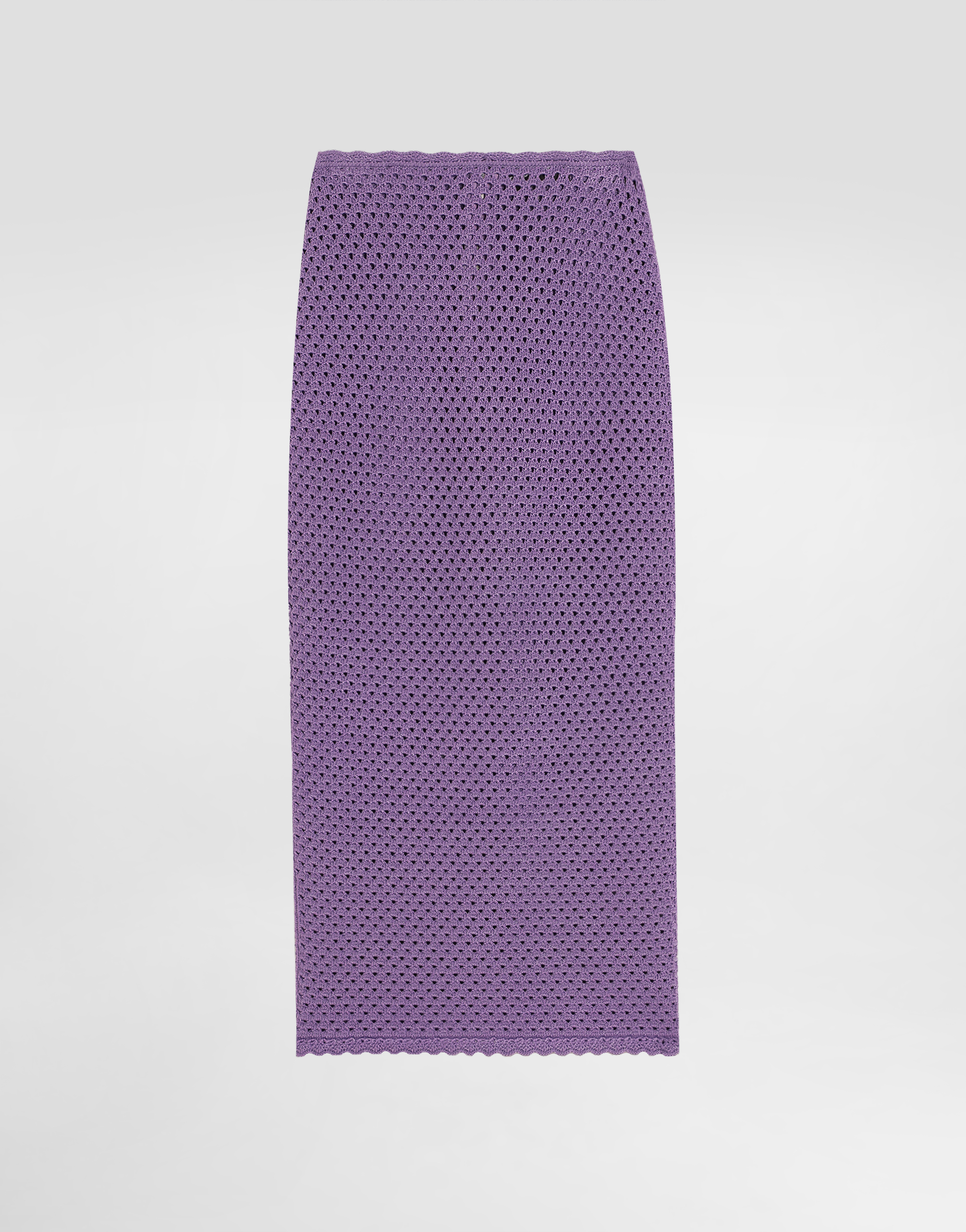 Dolce & Gabbana Calf-length Crochet Skirt In Purple