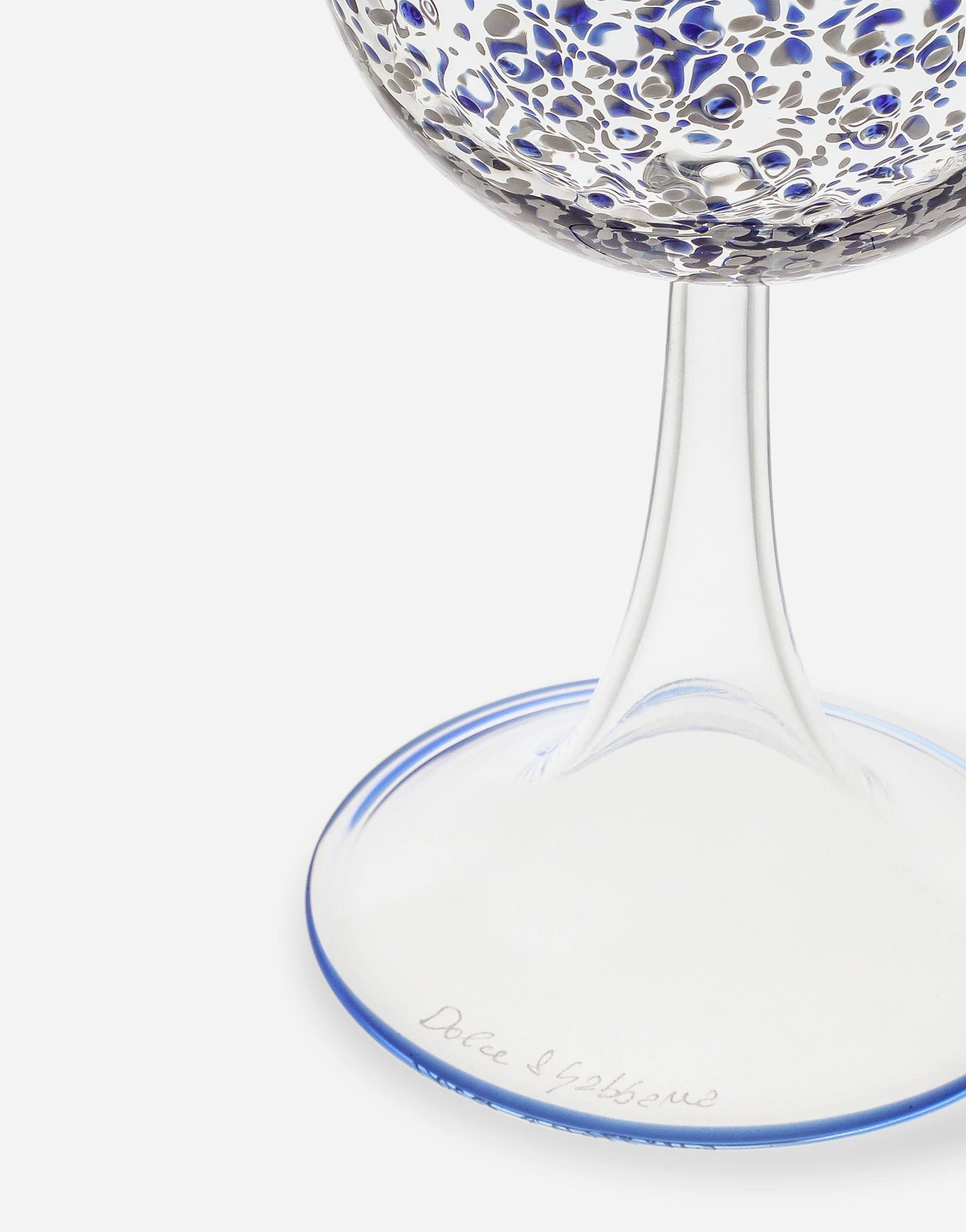 Dolce & Gabbana White Wine Glass In Multicolor