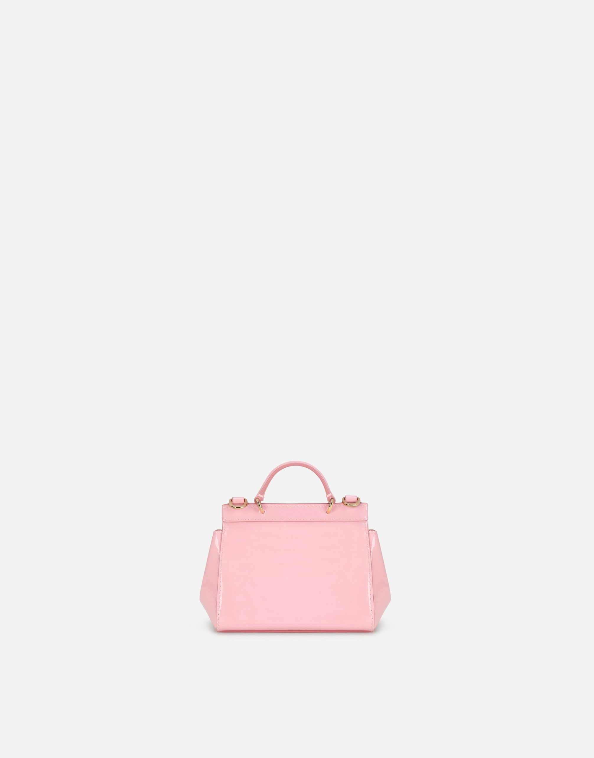 Shop Dolce & Gabbana Patent Leather Mini Sicily Bag In Pink