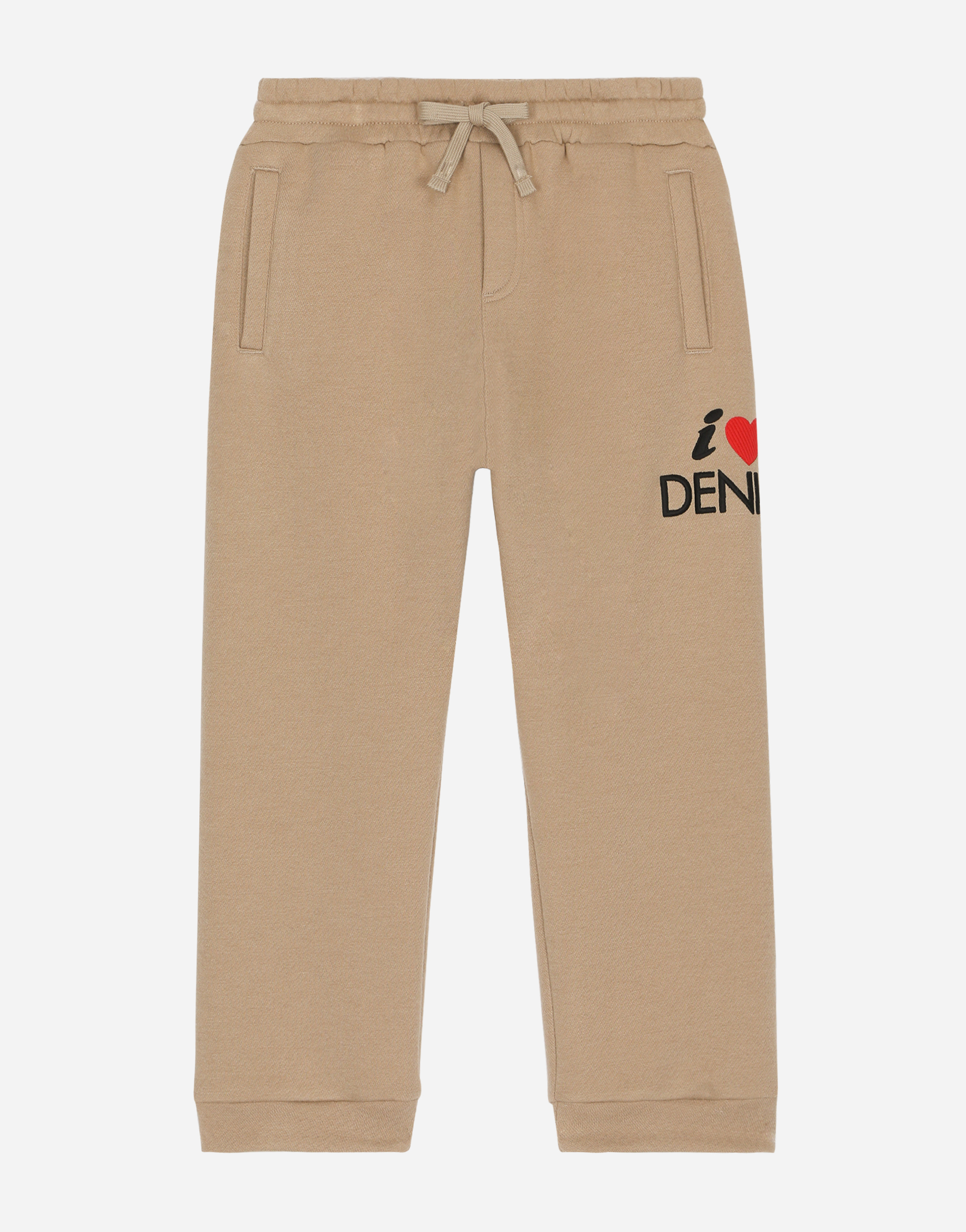 DOLCE & GABBANA COTTON JOGGING PANTS WITH EMBROIDERY