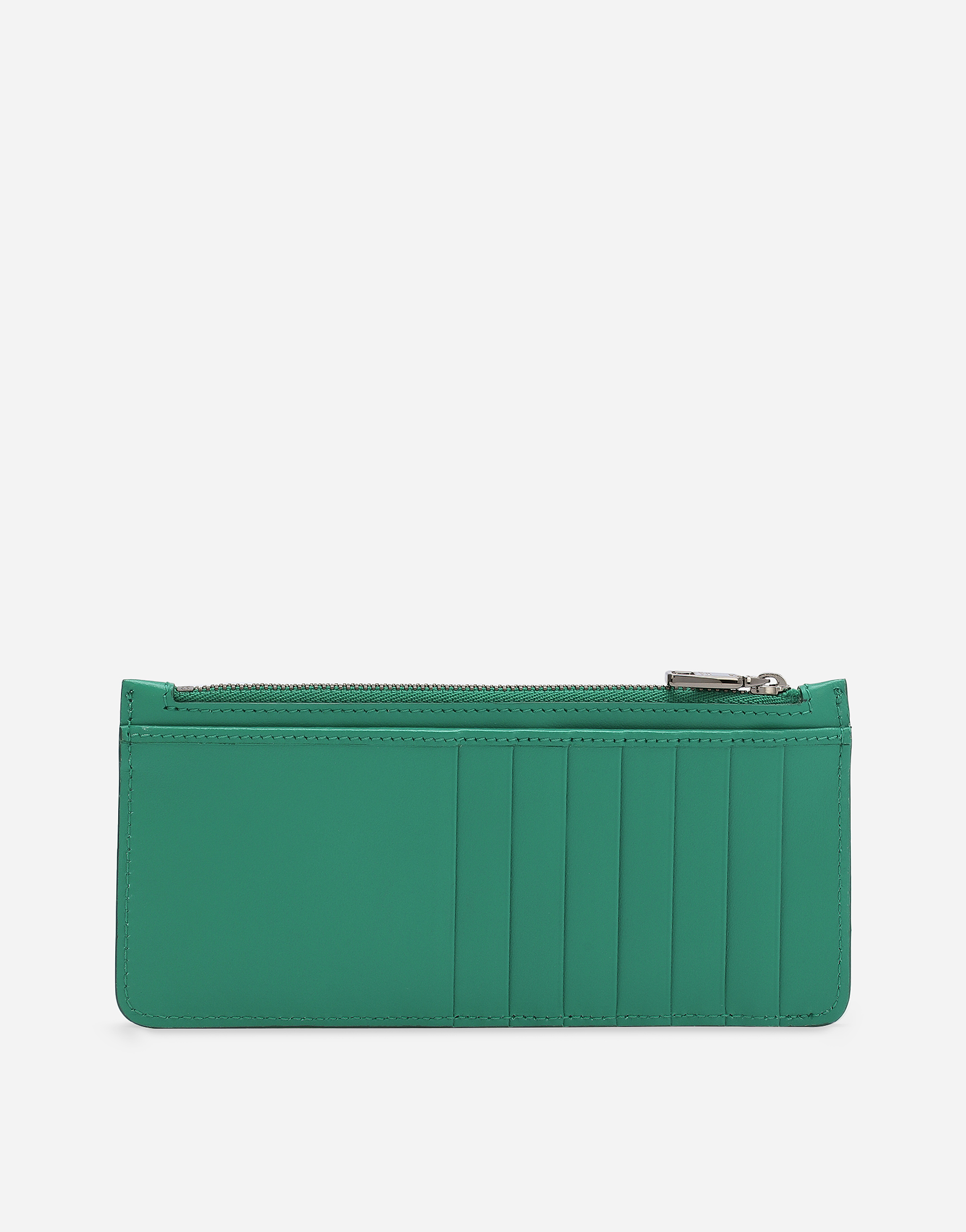 DOLCE & GABBANA VERTICAL CALFSKIN CARD HOLDER WITH LOGO