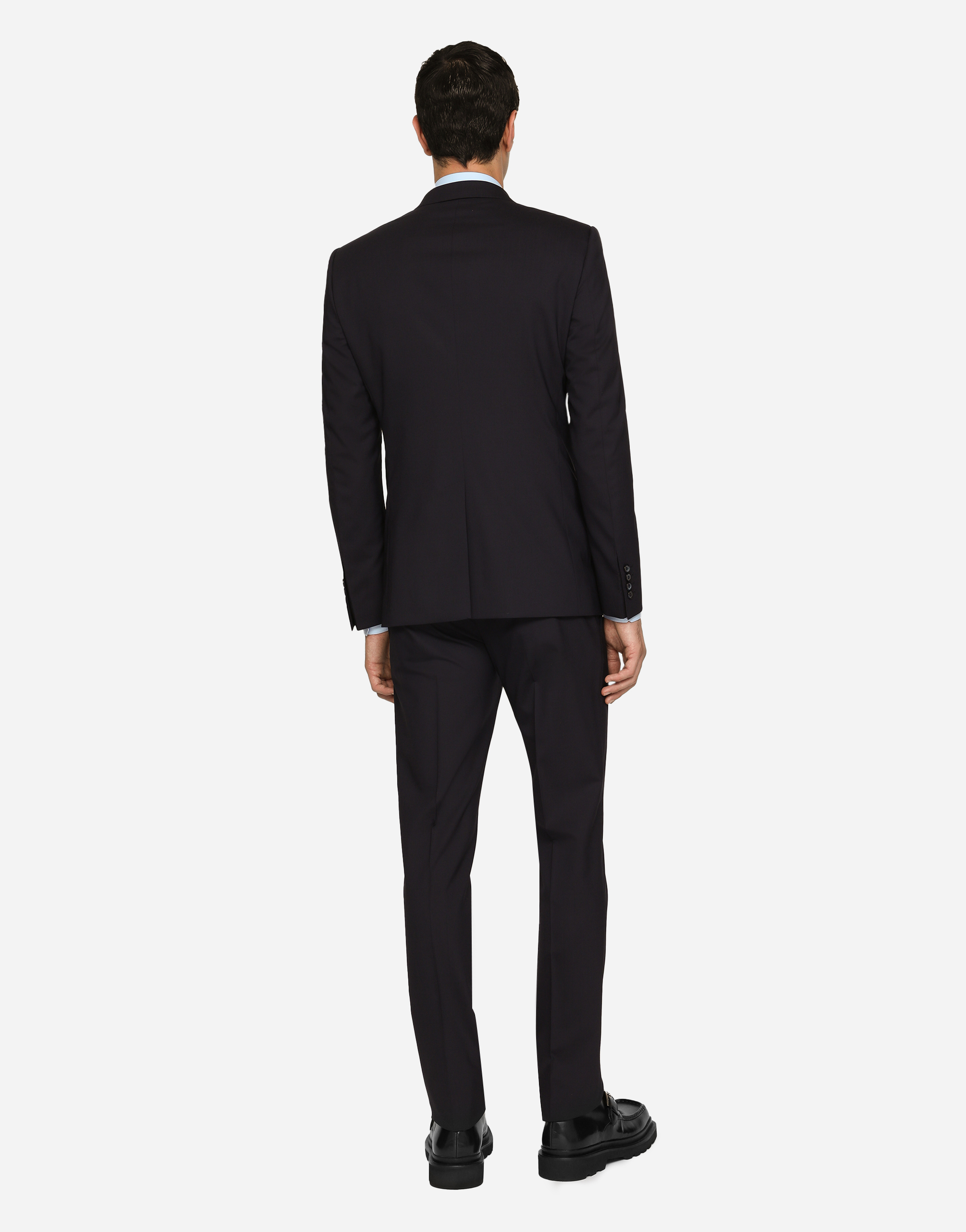 DOLCE & GABBANA DOUBLE-BREASTED STRETCH WOOL MARTINI-FIT SUIT
