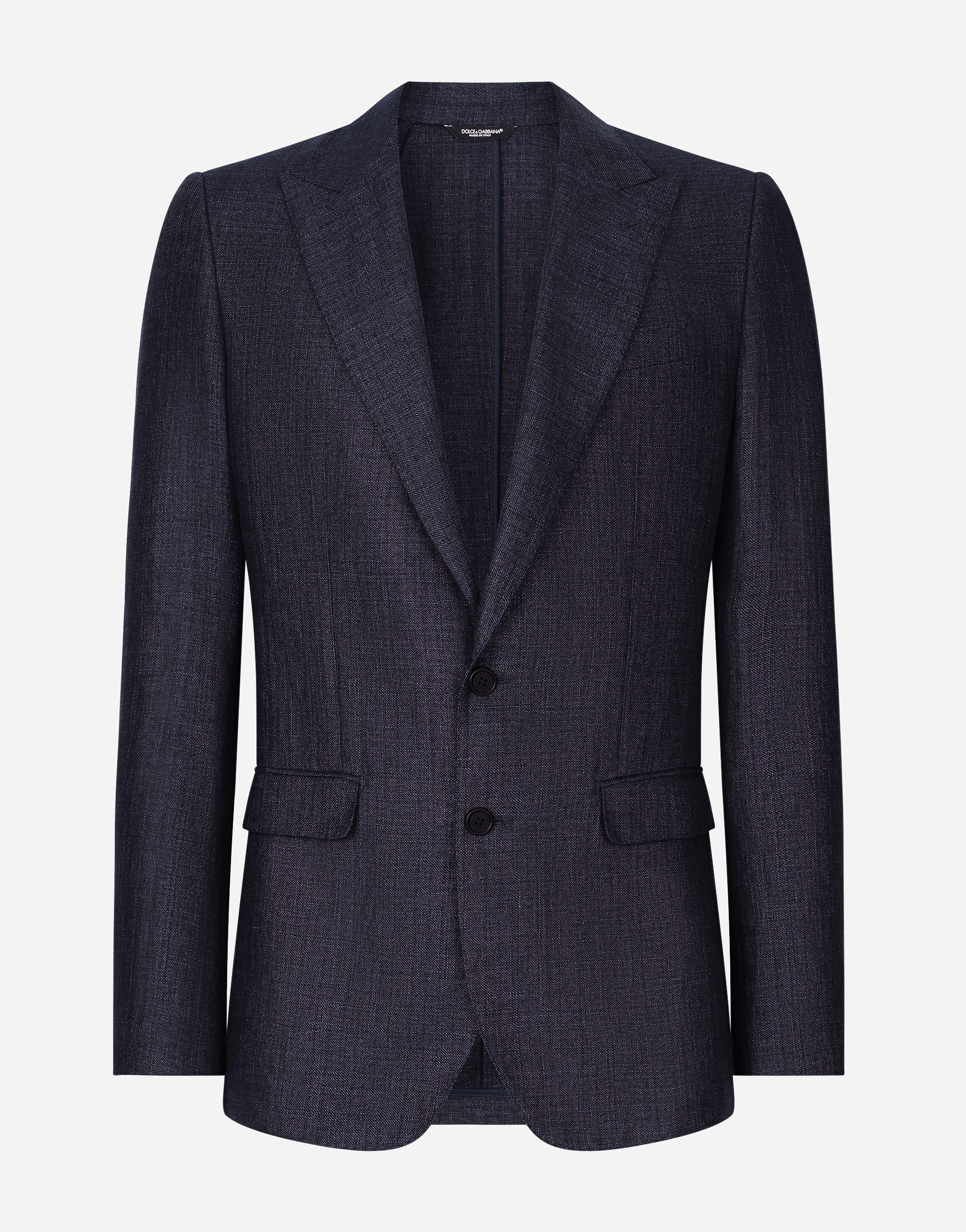 DOLCE & GABBANA Blazer TAORMINA Blue Linen Cotton Jacket