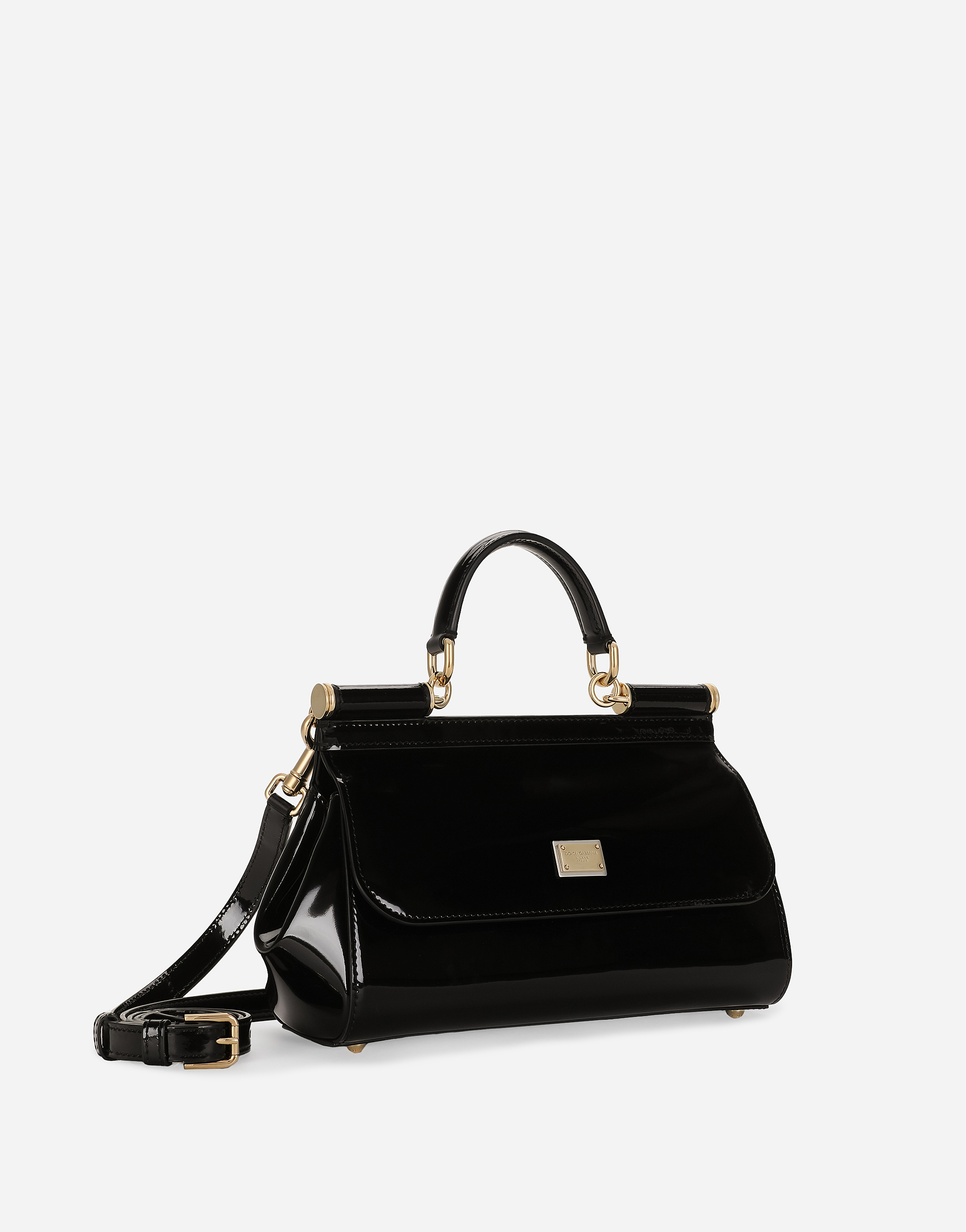 Dolce & Gabbana Elongated Sicily Handbag In Black