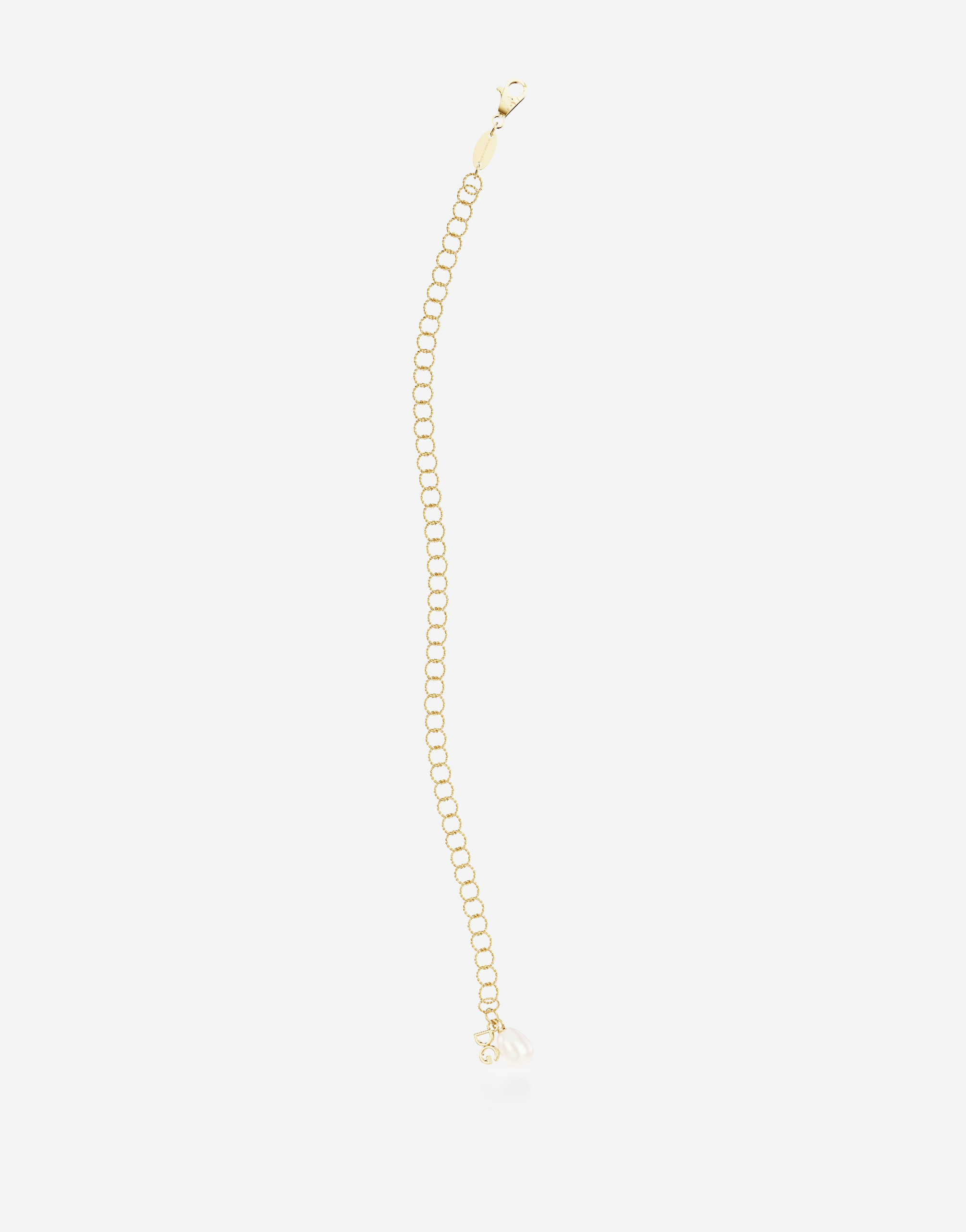 Dolce & Gabbana Rainbow Alphabet 18 Kt Yellow Gold Twisted Wire Chain Bracelet Gold Female Onesize