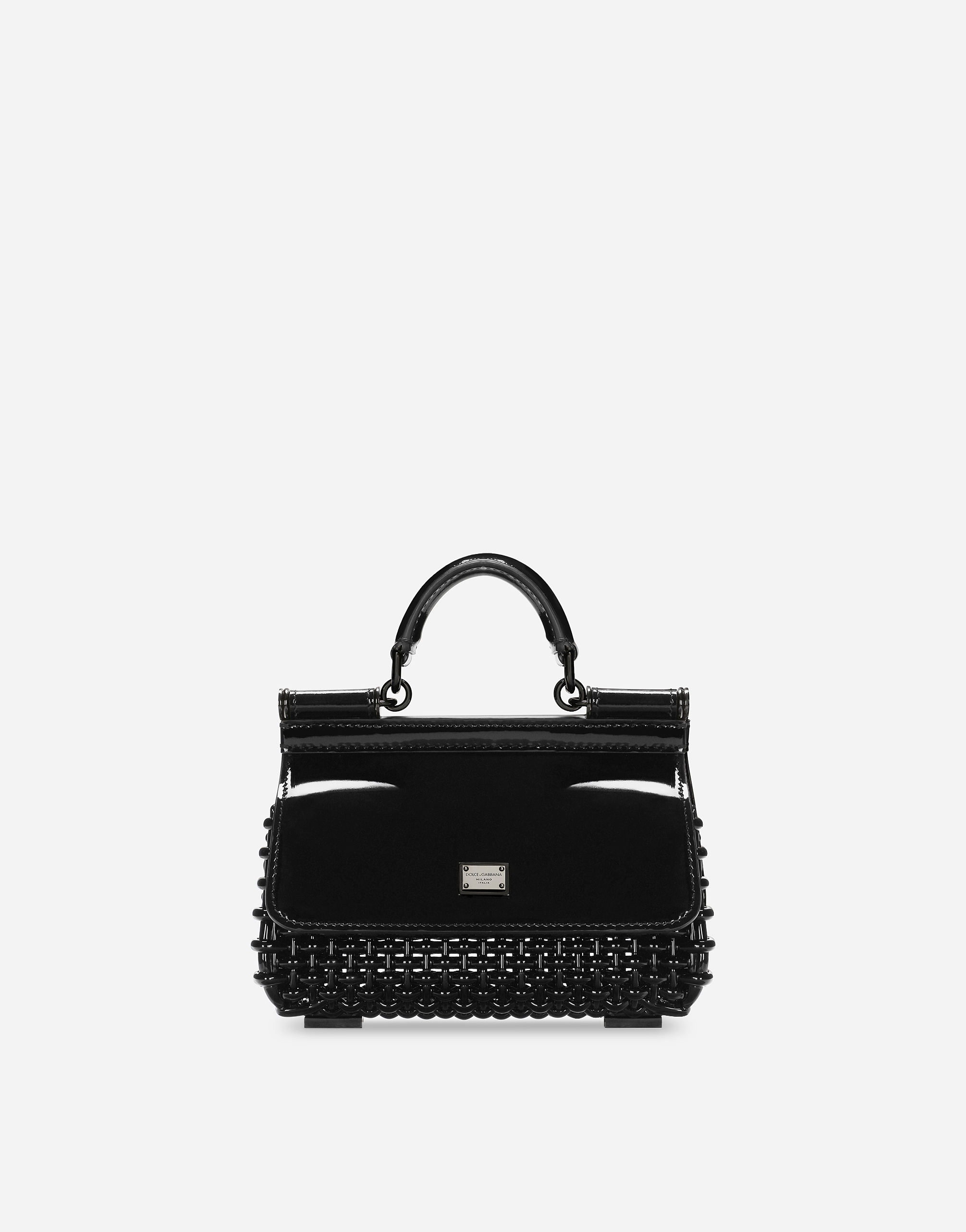 Dolce & Gabbana Resin Sicily Box Top Handle Bag In ブラック