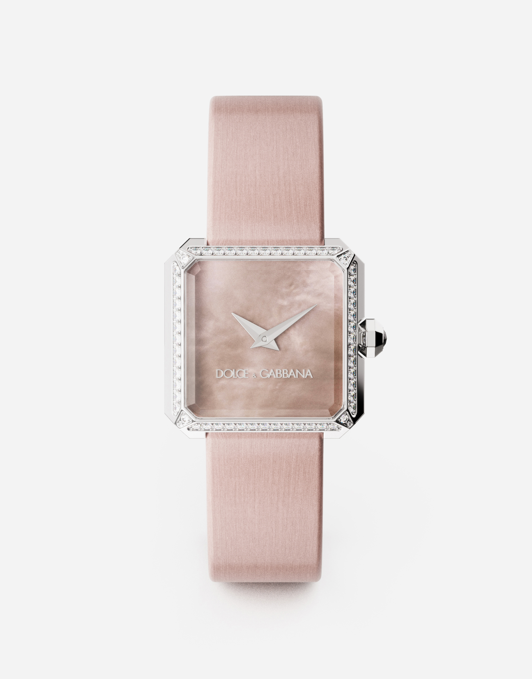 Shop Dolce & Gabbana Sofia Steel Watch With Colorless Diamonds In Antique Pink