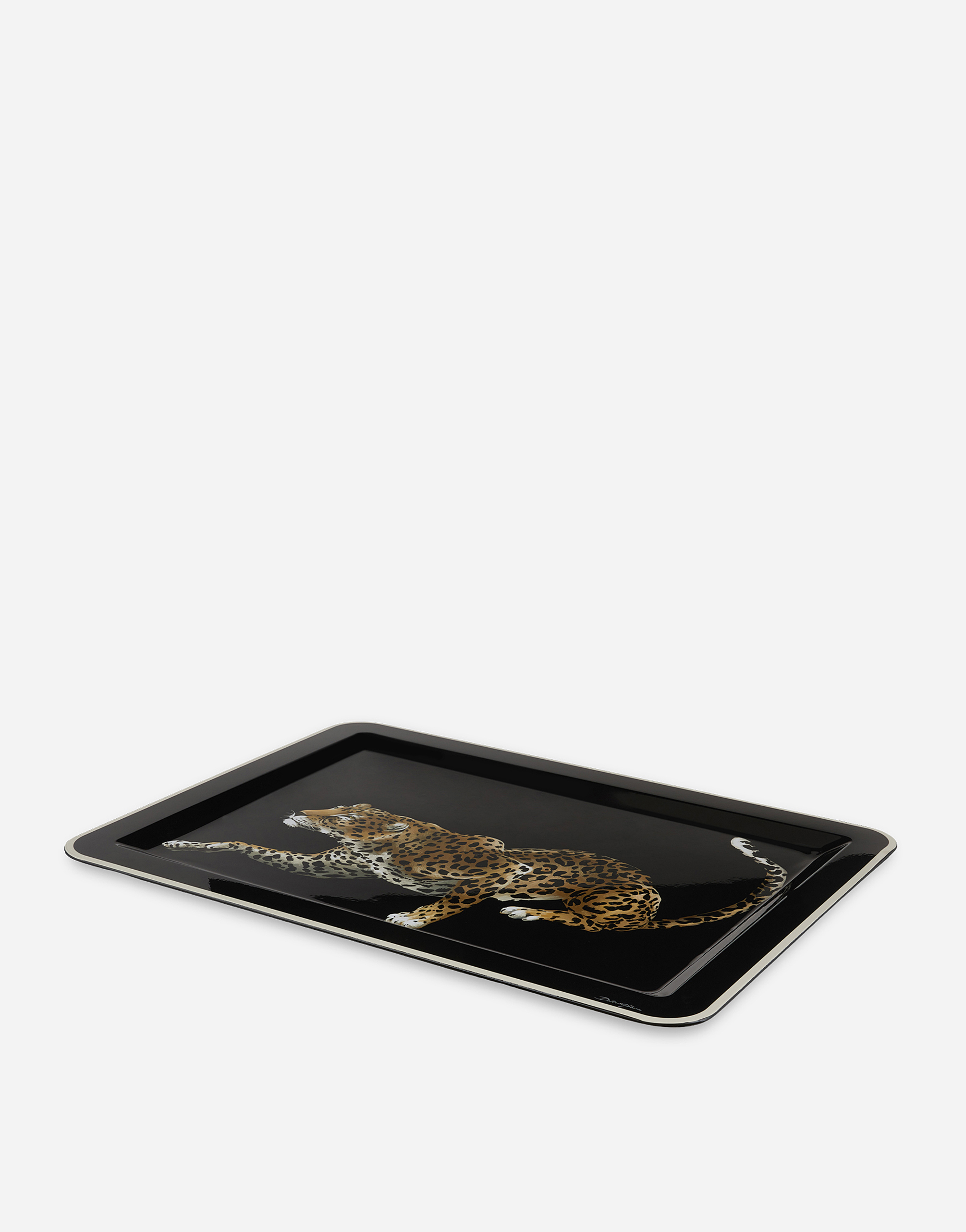 Dolce & Gabbana Wooden Tray Large Multicolor Unisex Onesize In Multicolor