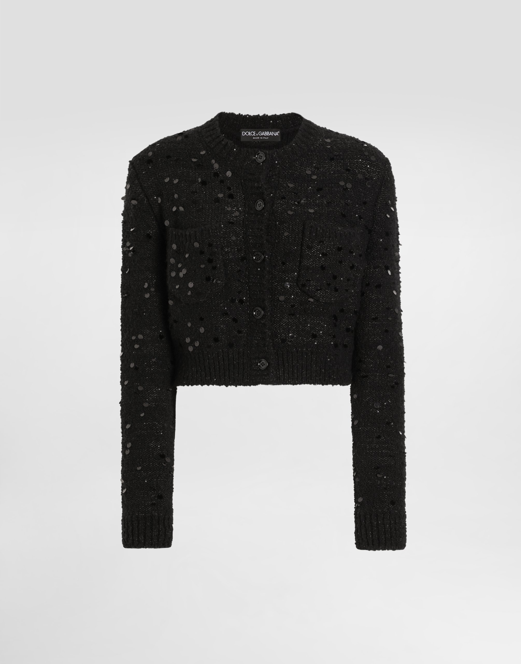 Dolce & Gabbana Wool Blend Cardigan In Black