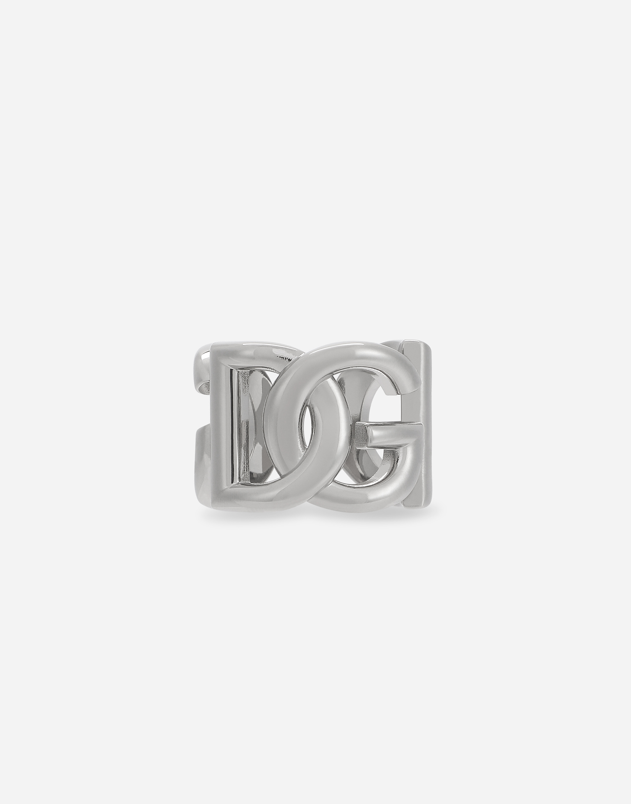 Shop Dolce & Gabbana Dg Logo Ring In Silver