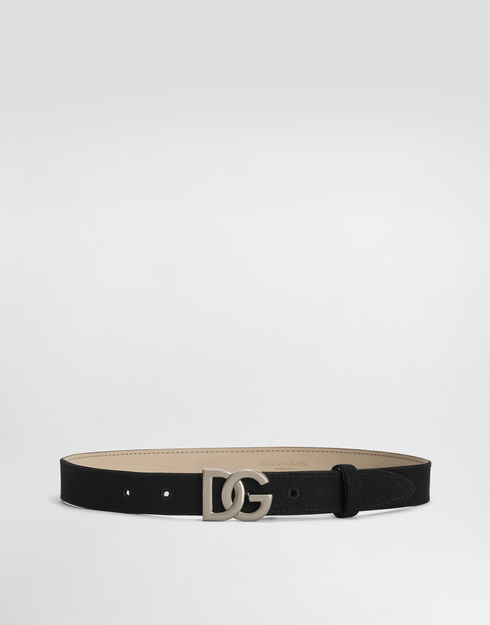 Dolce & Gabbana Canvas Belt With Logo - Man Accessories Multi-colored L