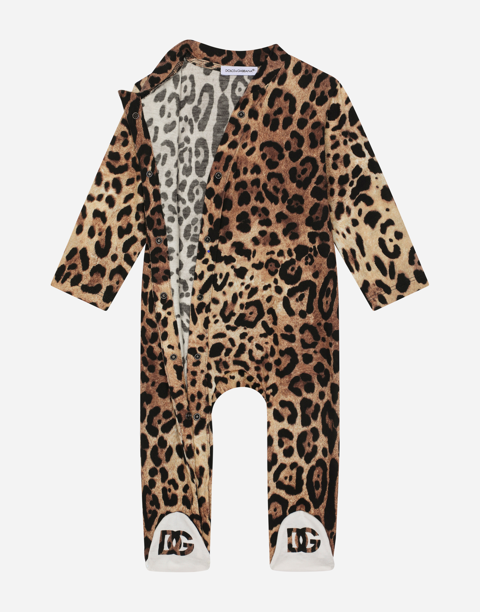 DOLCE & GABBANA 3-PIECE GIFT SET IN LEOPARD-PRINT JERSEY