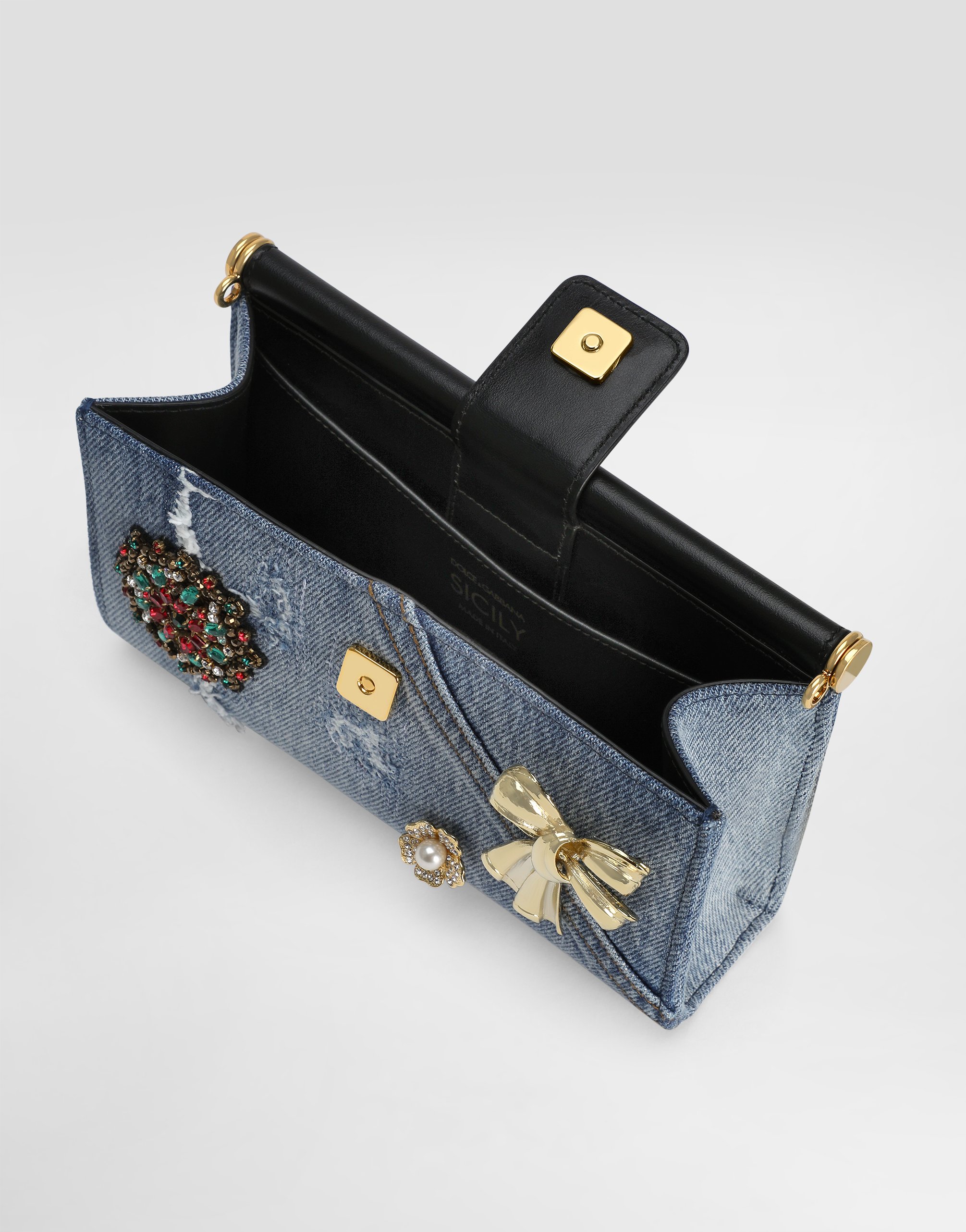 Sicily denim phone bag