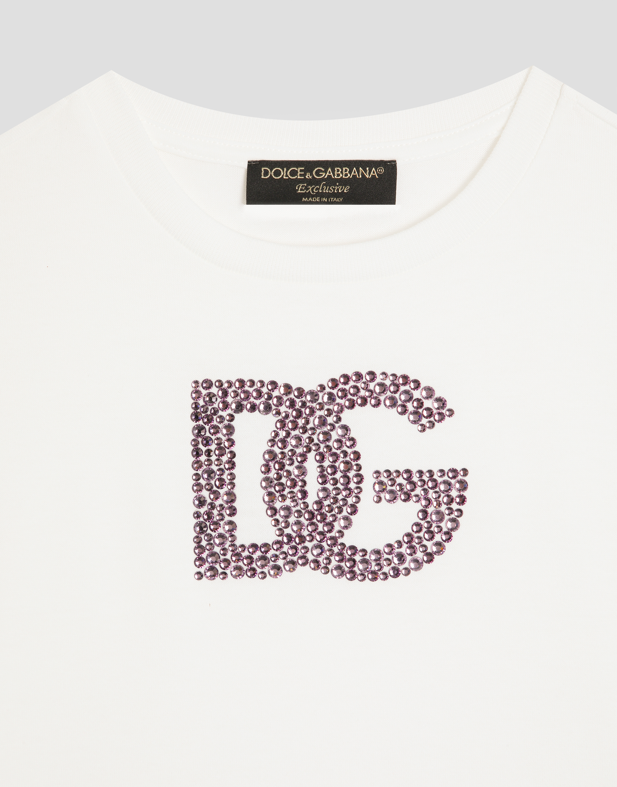 Dolce & Gabbana Jersey T-shirt With Dg Logo In White