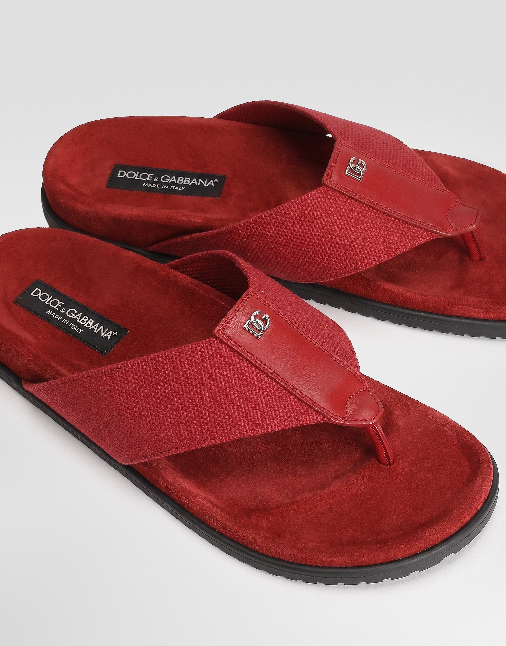 Dolce & Gabbana Logo Flip Flops In Multi