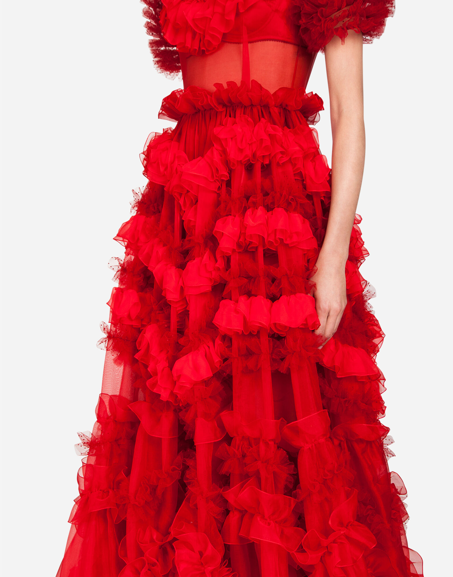 red dolce gabbana dress