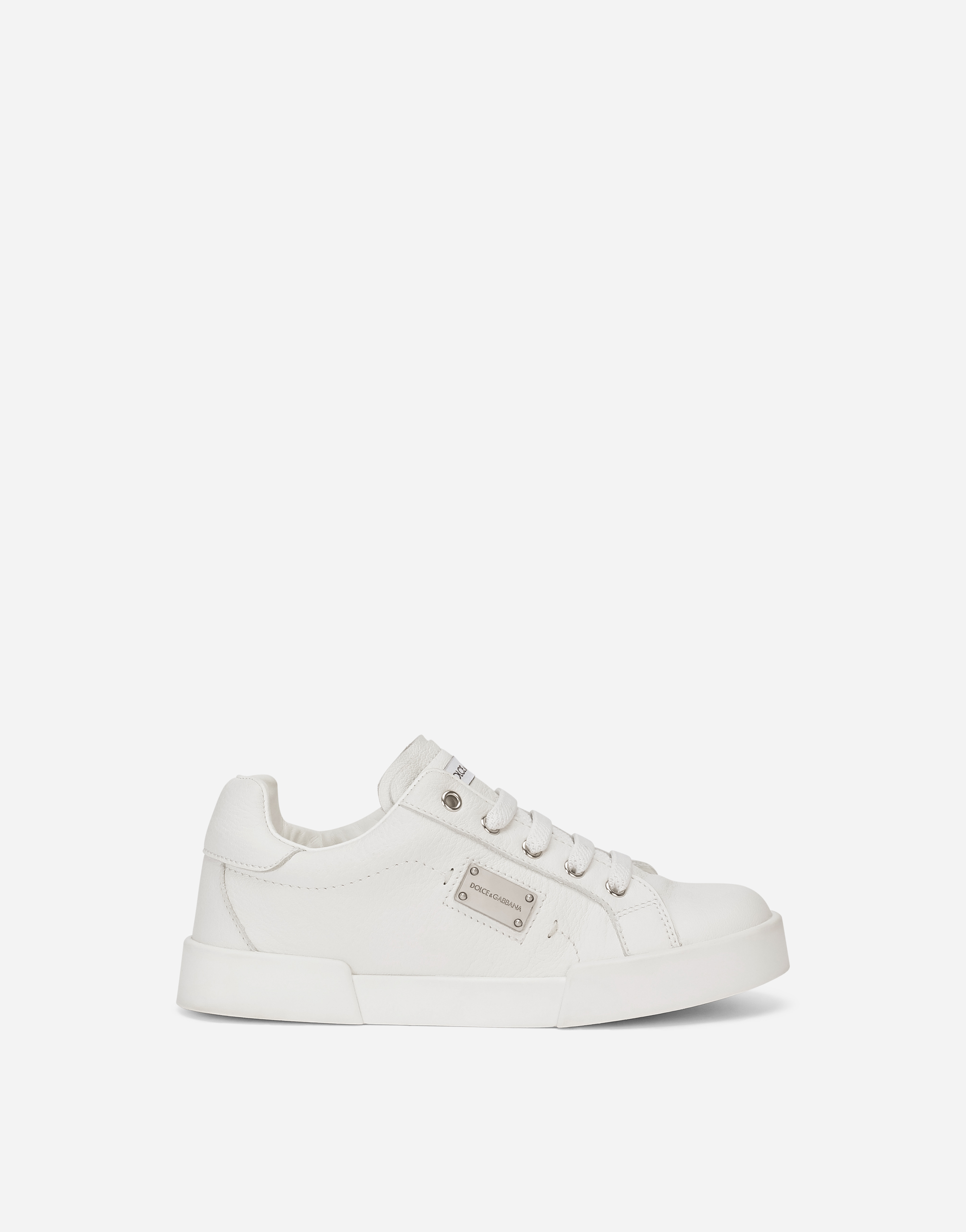 Dolce & Gabbana Calfskin Portofino Light Sneakers - Man Shoes (24-38) White Leather