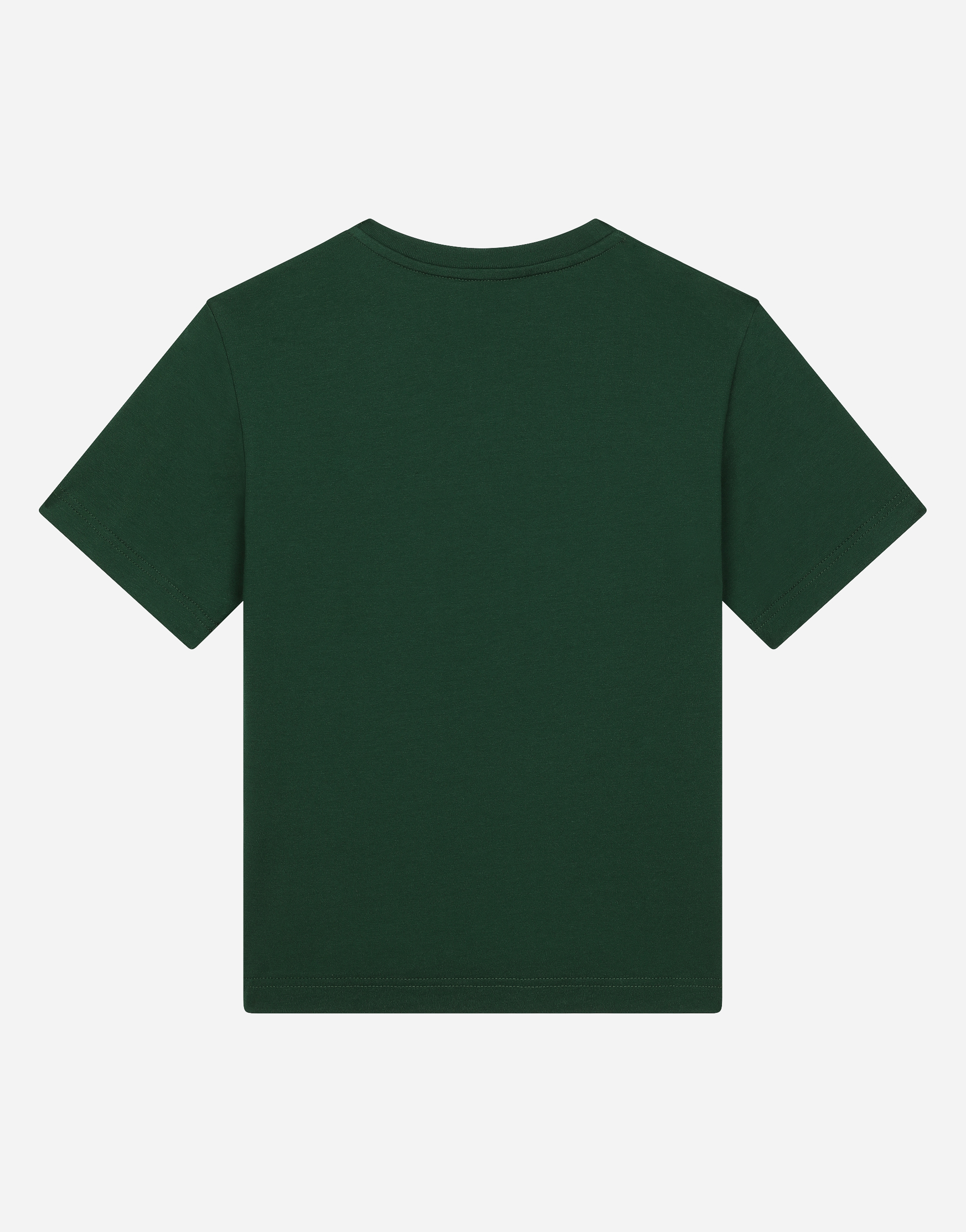 Shop Dolce & Gabbana T-shirt Manica Corta In Verde Muschio Scuro