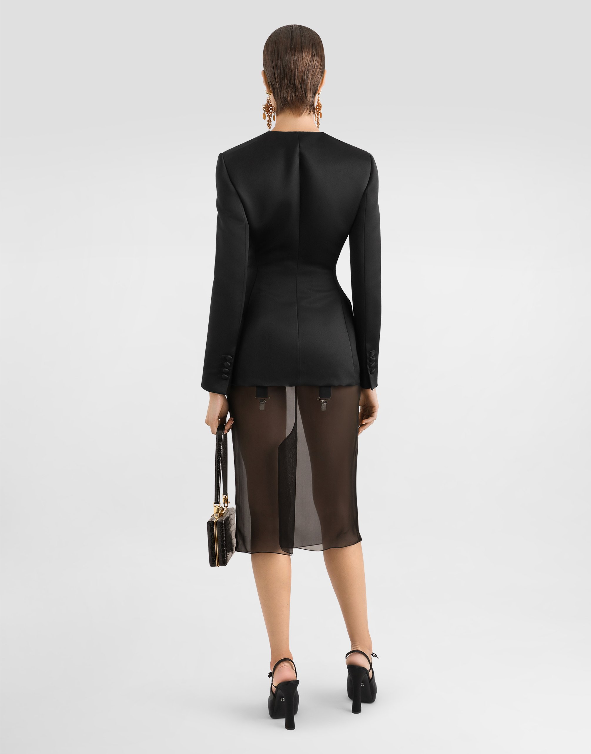 Dolce & Gabbana Sculpted Jacket In Black
