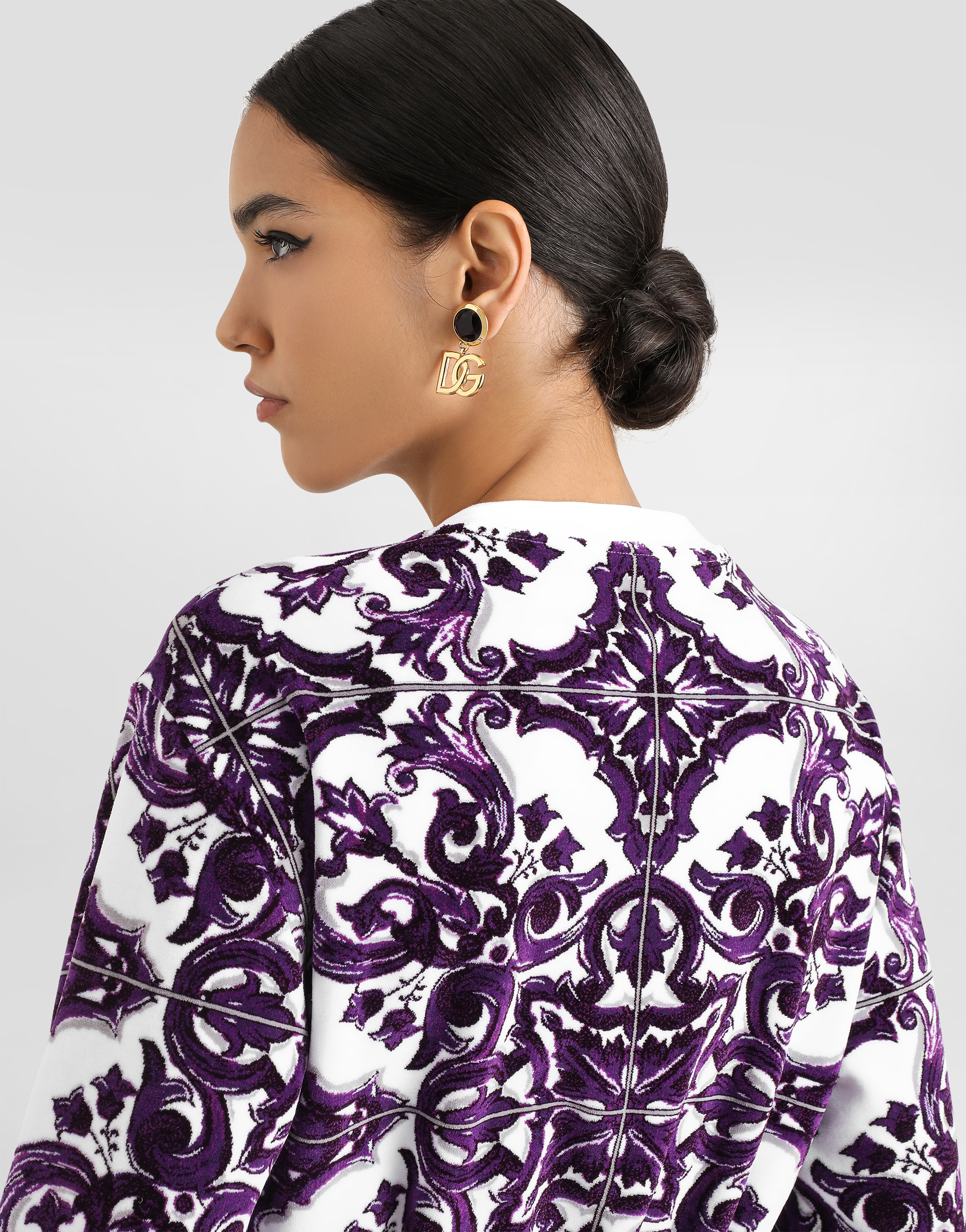 Jacquard chenille sweatshirt