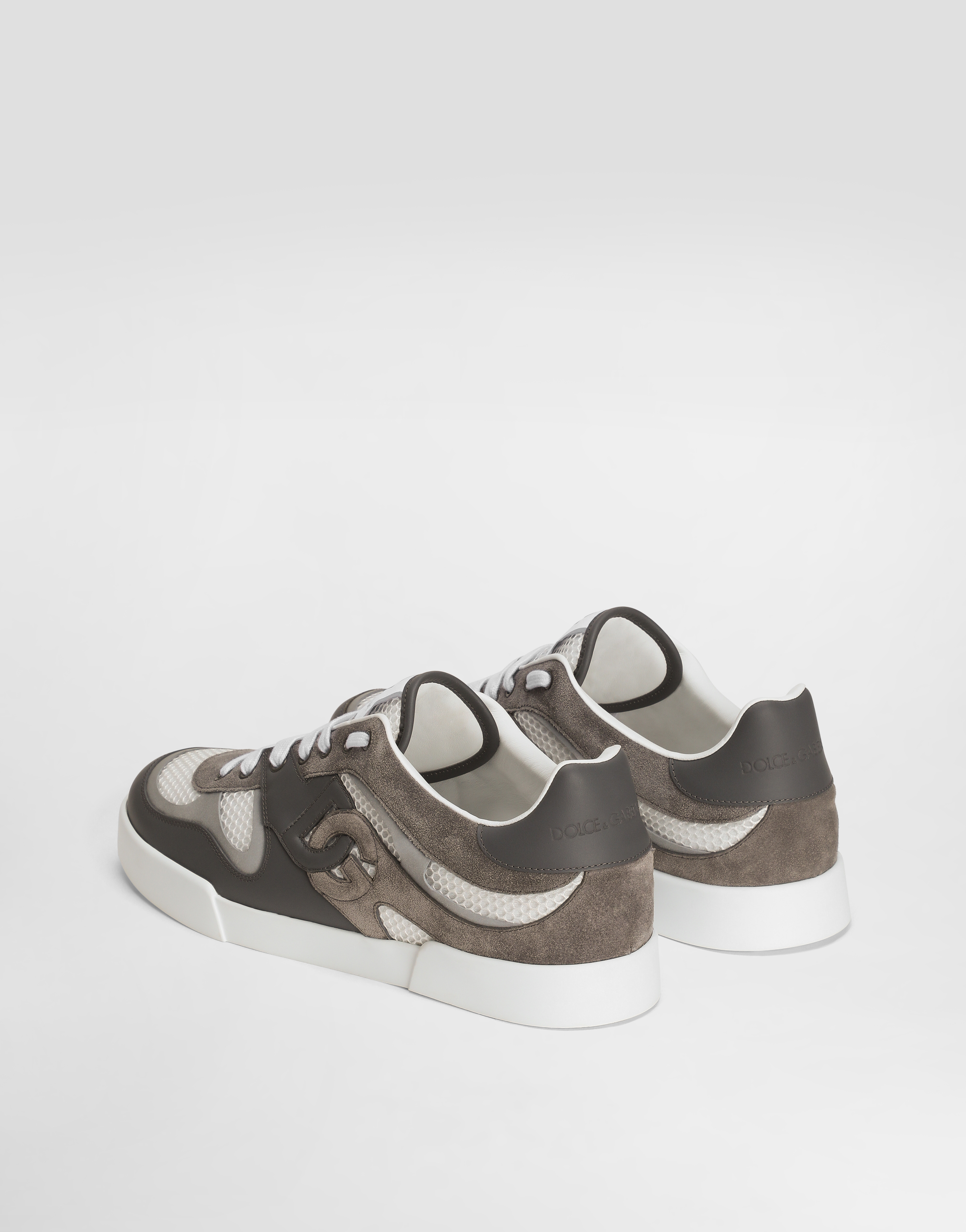 Dolce & Gabbana Strobel Portofino Light Sneaker In Calfskin In Multicolor