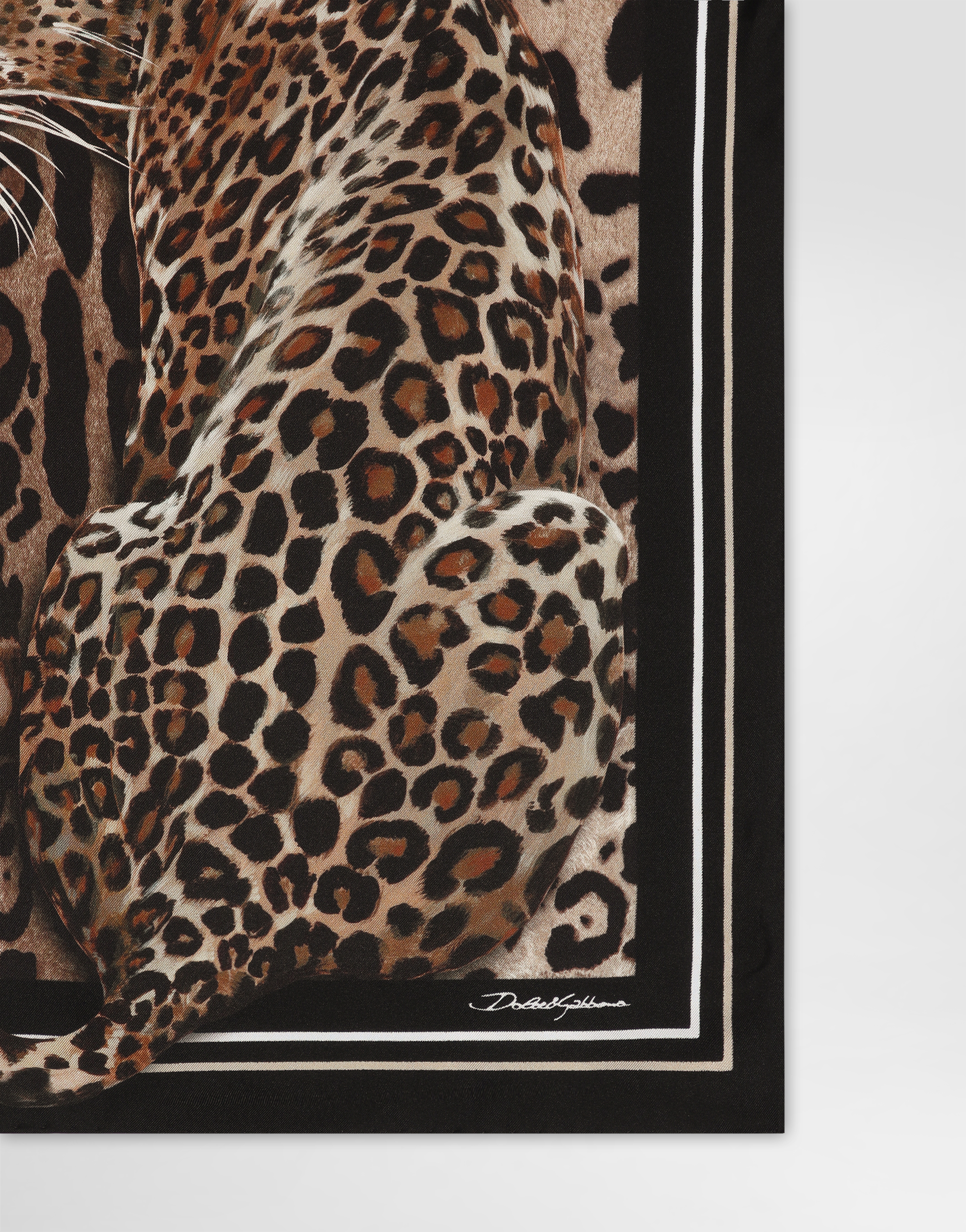 Dolce & Gabbana Leopard-print Silk Twill Foulard (50x50) In プリ