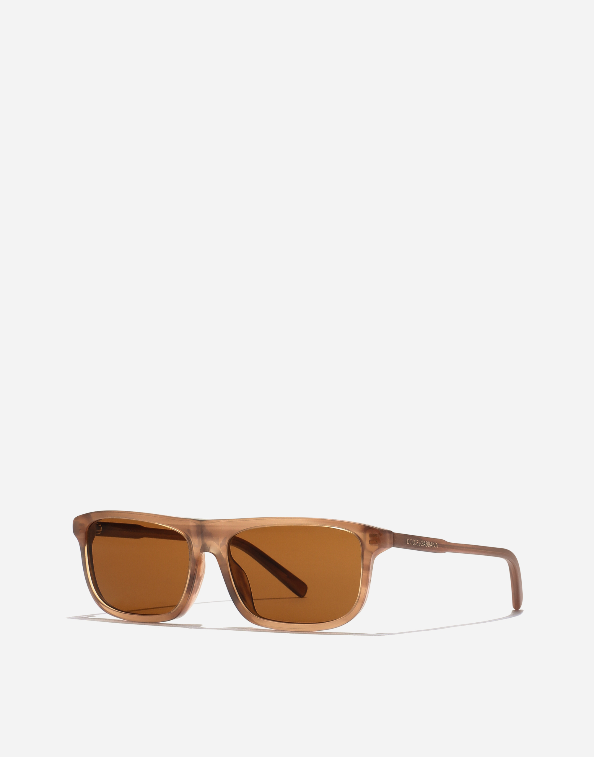  Dolce & Gabbana Dg Everyday Sunglasses - Homme Lunettes De Soleil Transp Brown On Striped Brown Onesize 