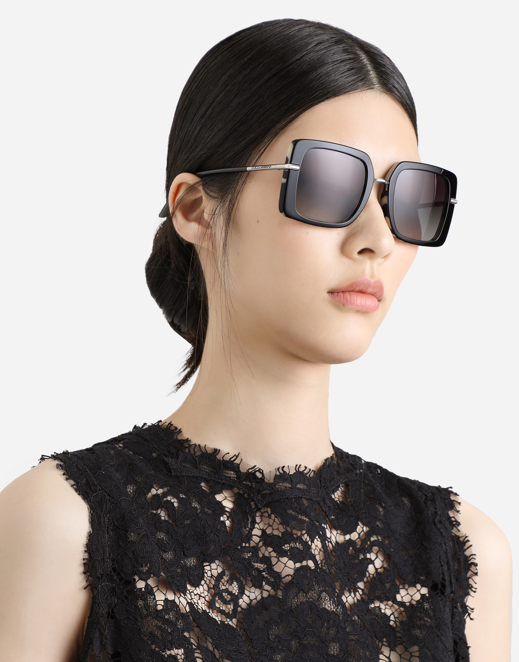 Dolce & Gabbana Dna Sunglasses In Black On Zebra Print